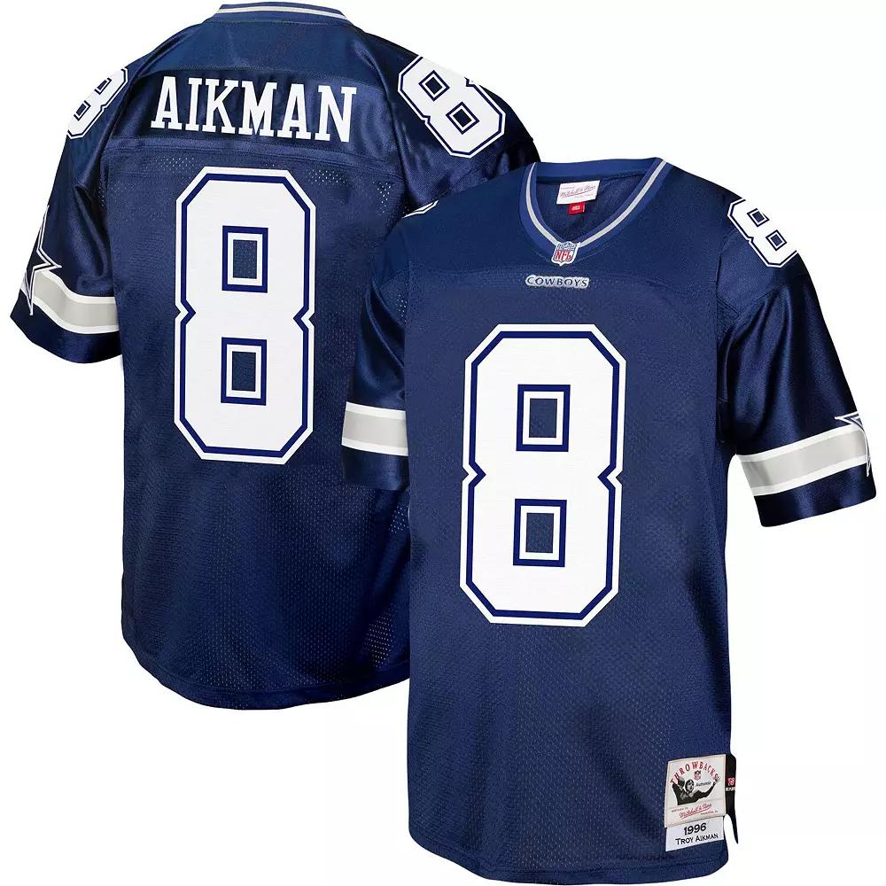 Mens Mitchell & Ness Troy Aikman Dallas Cowboys 1996 Legacy Replica Jersey Blue Product Image