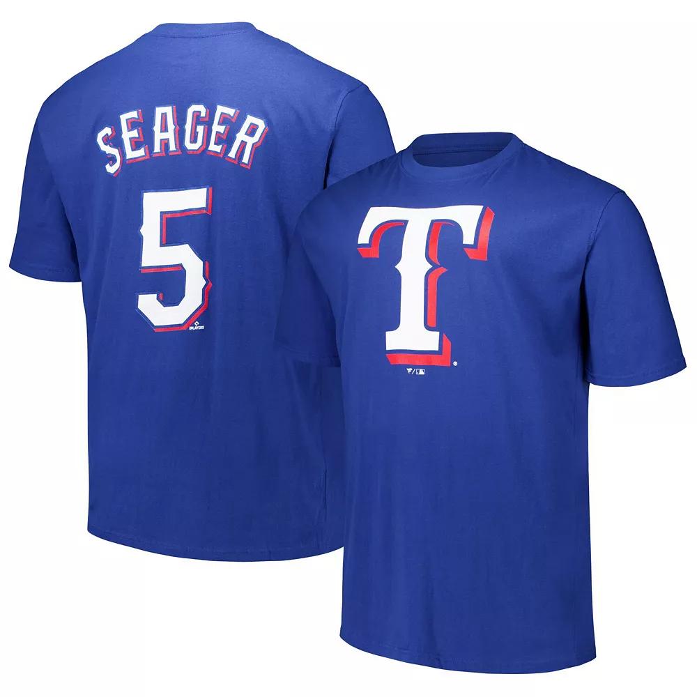 Men's Corey Seager Royal Texas Rangers Big & Tall Name & Number T-Shirt, Size: 5XLT, Blue Product Image