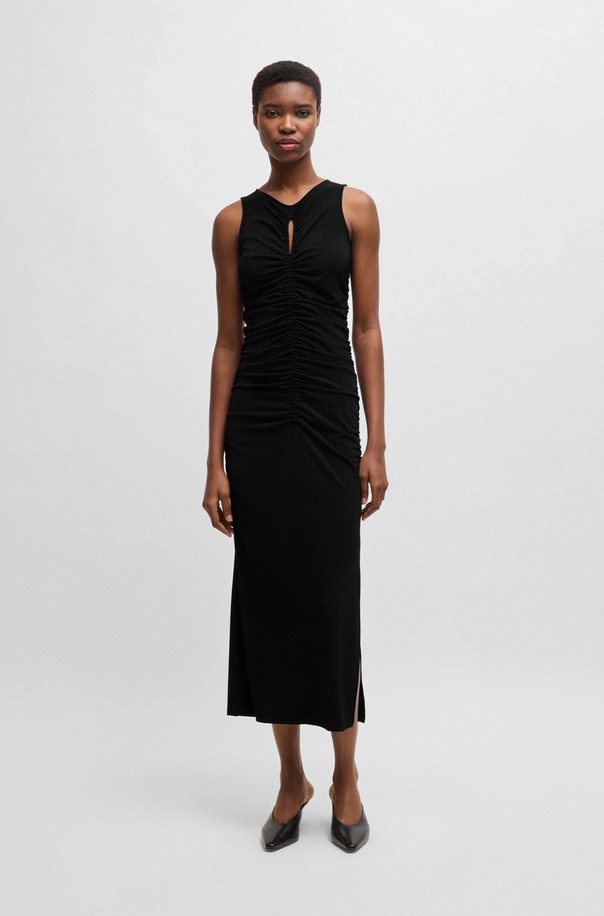 Jersey dress with gathering and cut-out detail Product Image