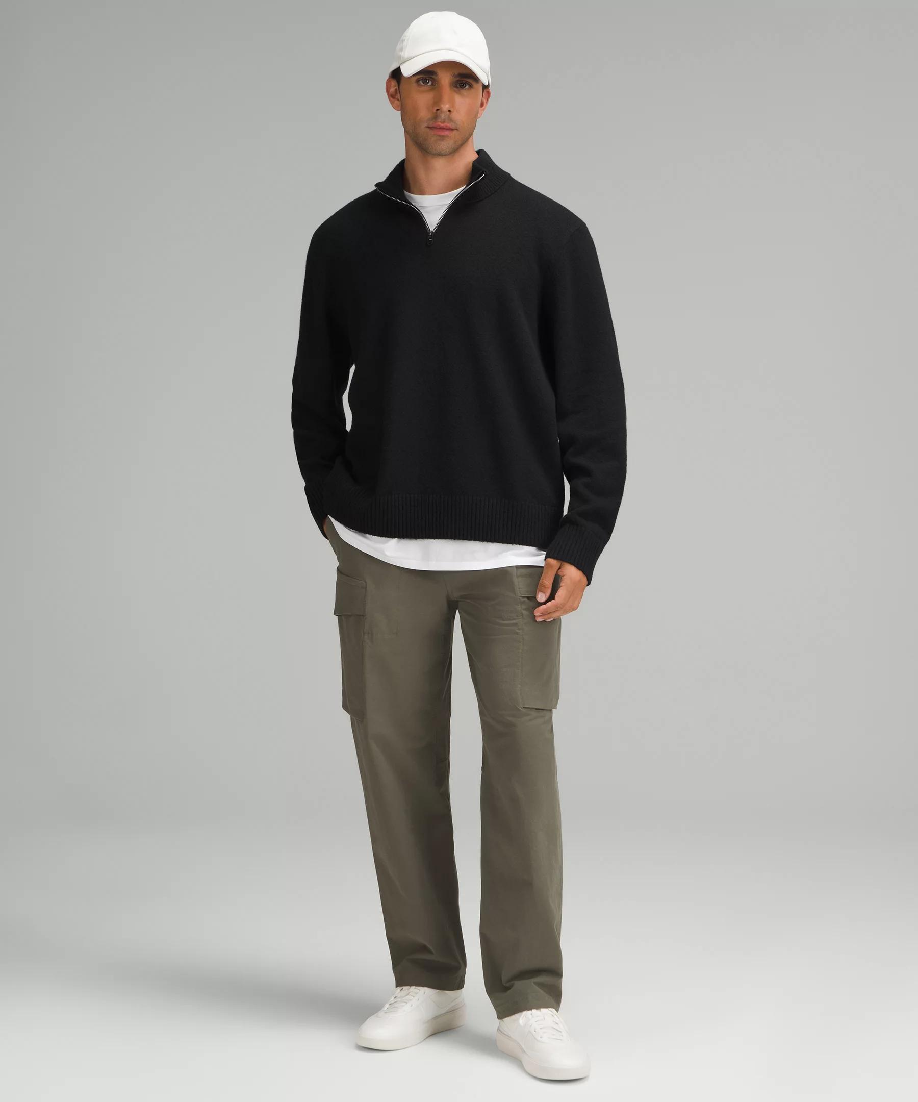 Relaxed-Fit Half-Zip Knit Sweater Product Image