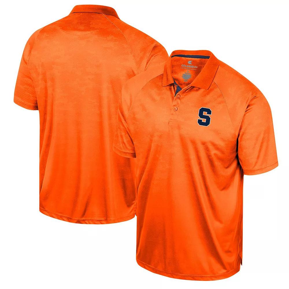 Men's Colosseum Orange Syracuse Orange Honeycomb Raglan Polo, Size: Large Product Image