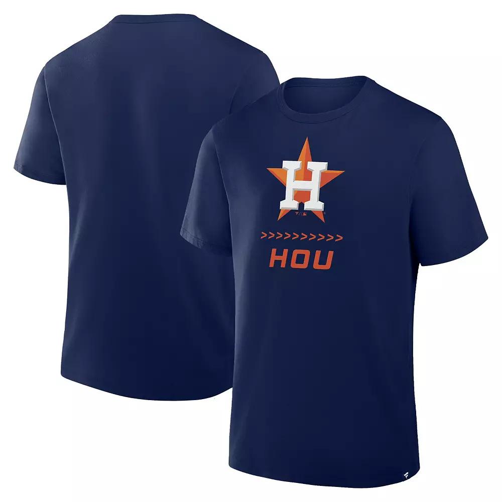 Men's Fanatics Navy Houston Astros Clubhouse Legacy Side Swipe T-Shirt,  Product Image