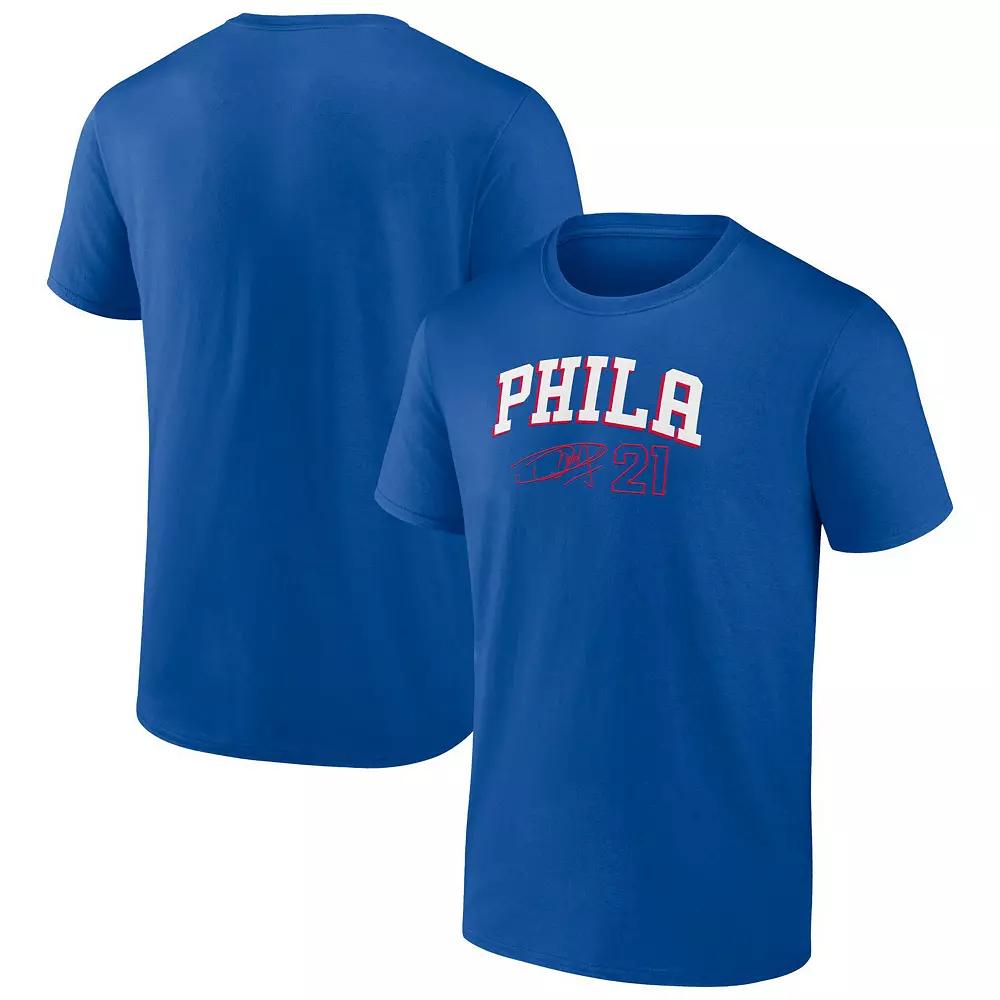 Men's Fanatics Branded Joel Embiid Royal Philadelphia 76ers Name & Number T-Shirt,  Product Image