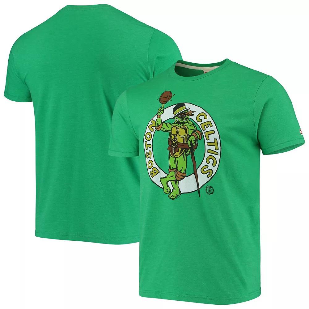 Men's Homage Kelly Green Boston Celtics NBA x Teenage Mutant Ninja Turtles Tri-Blend T-Shirt, Size: Small Product Image