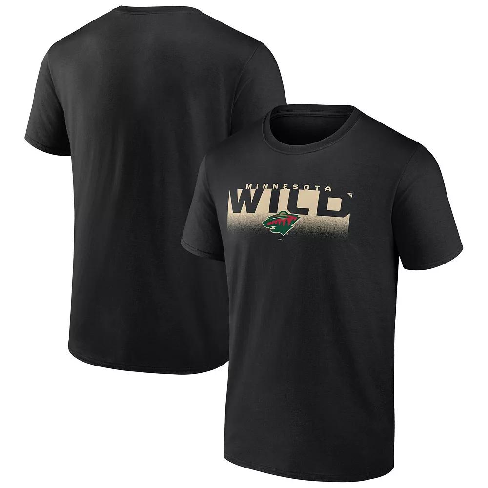 Men's Fanatics  Black Minnesota Wild Iconic T-Shirt, Size: Large Product Image