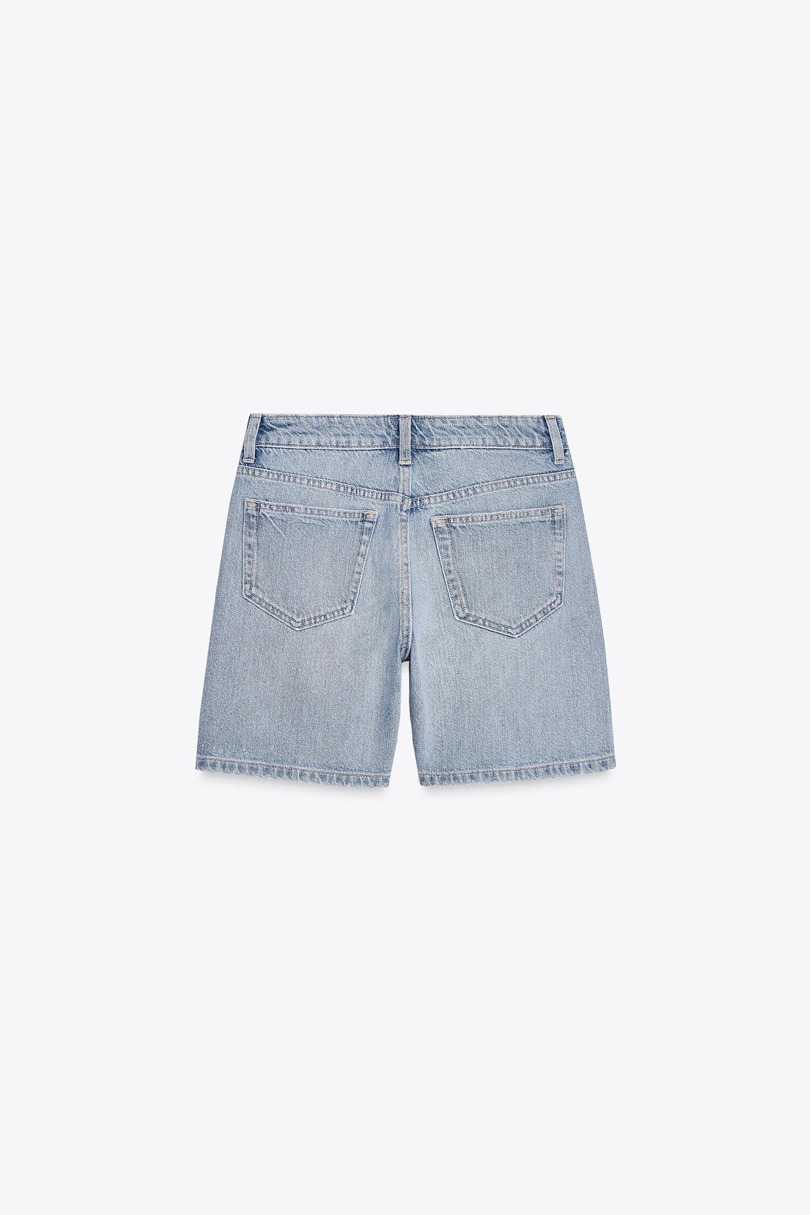 TRF MID-RISE DENIM SHORTS Product Image