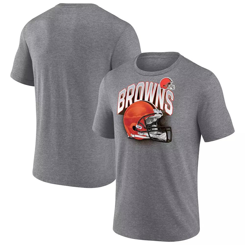 Men's Fanatics Branded Heathered Gray Cleveland Browns End Around Tri-Blend T-Shirt,  Product Image