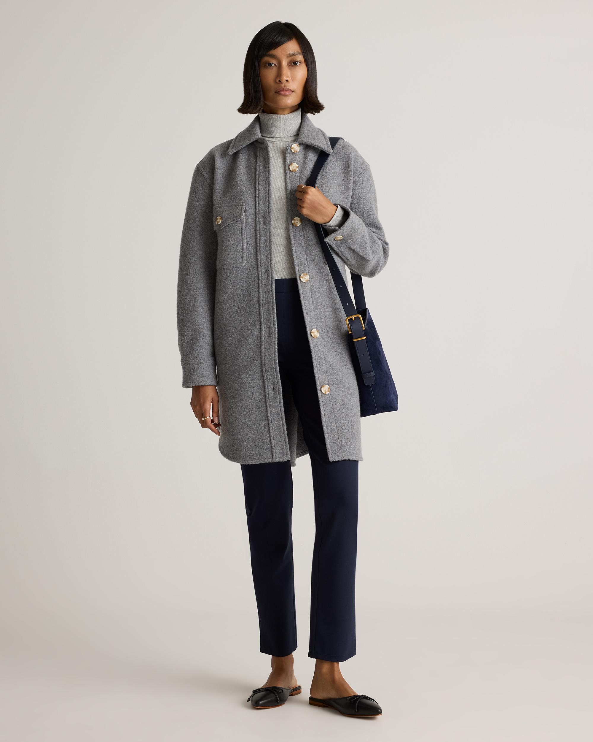 Quince | Women's 100% Merino Wool Long Shirt Jacket Product Image