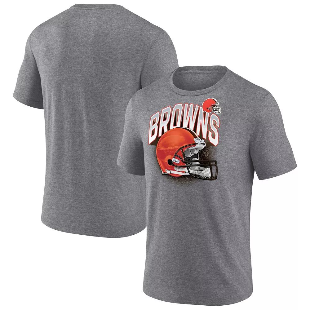 Men's Fanatics Branded Heathered Gray Cleveland Browns End Around Tri-Blend T-Shirt,  Product Image
