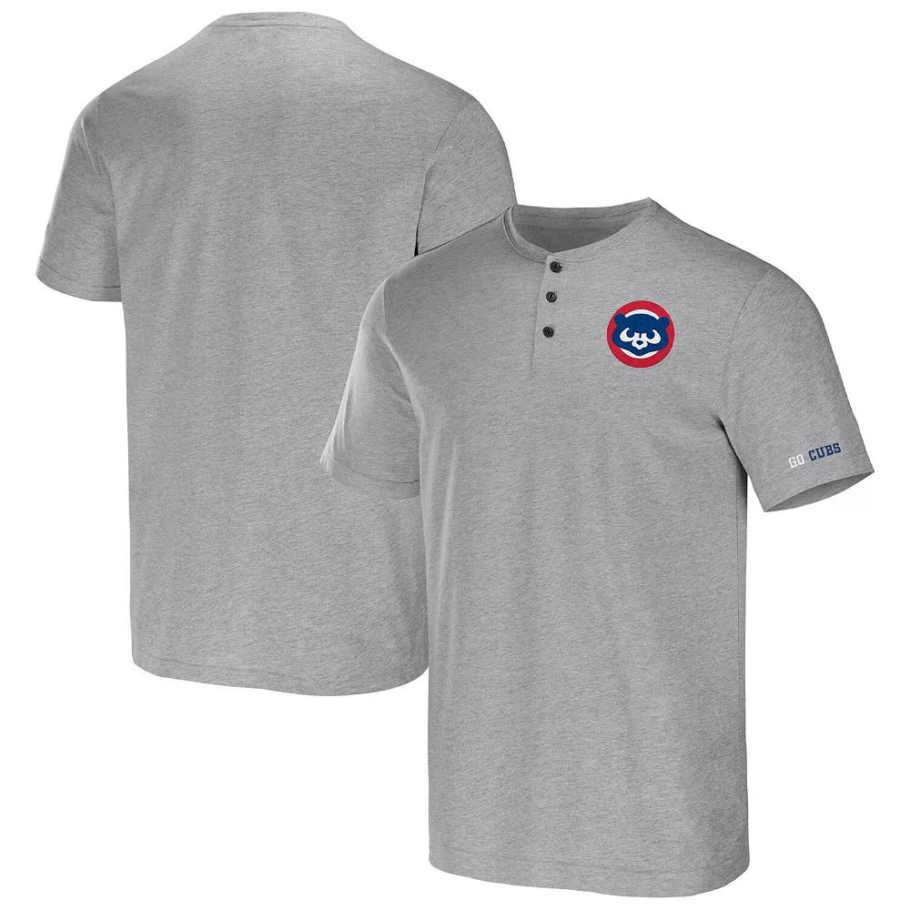 Men's Darius Rucker Collection by Fanatics Heather Gray Chicago Cubs Henley T-Shirt,  Product Image