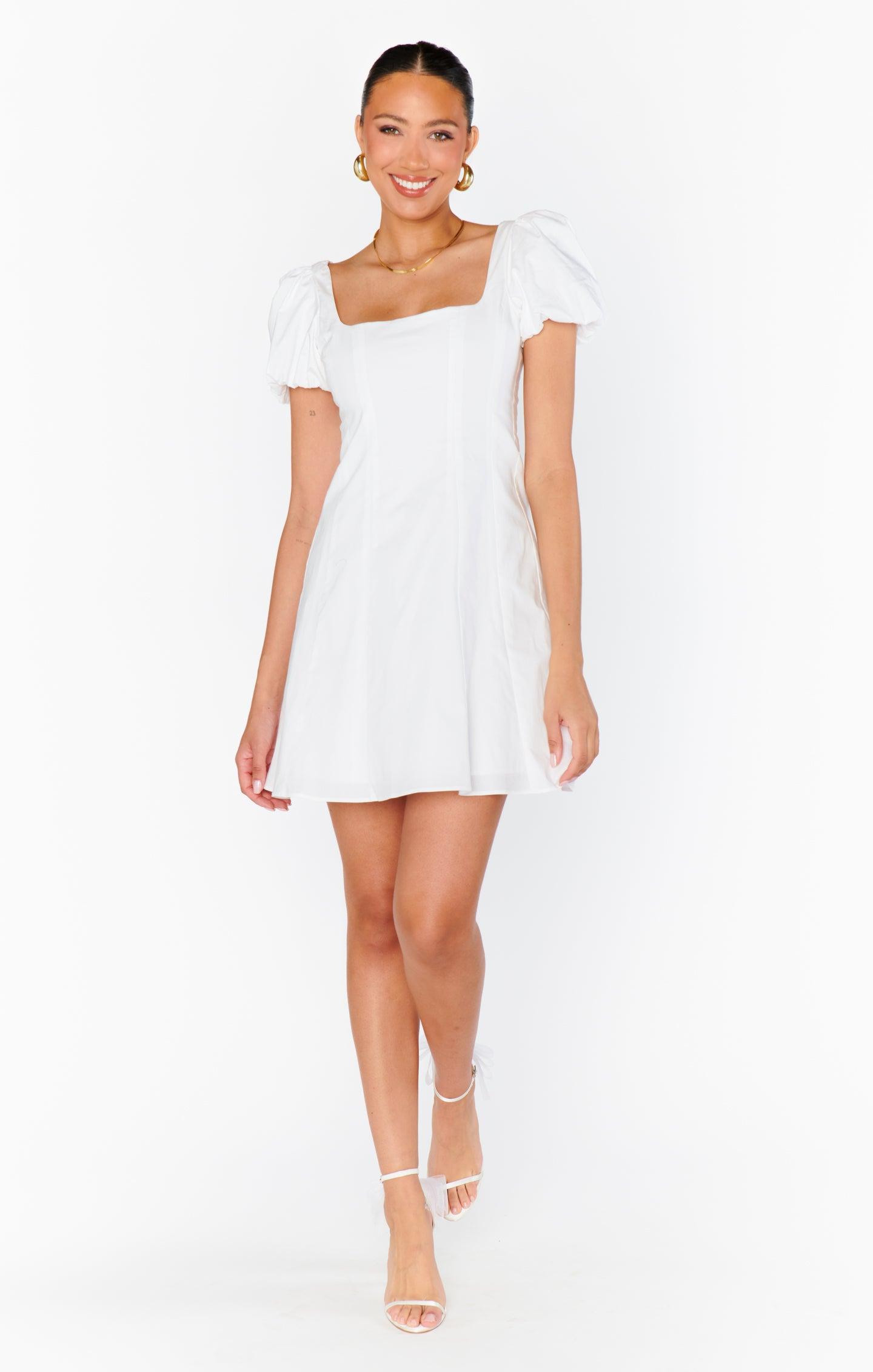 Mia Dress ~ White Poplin Product Image