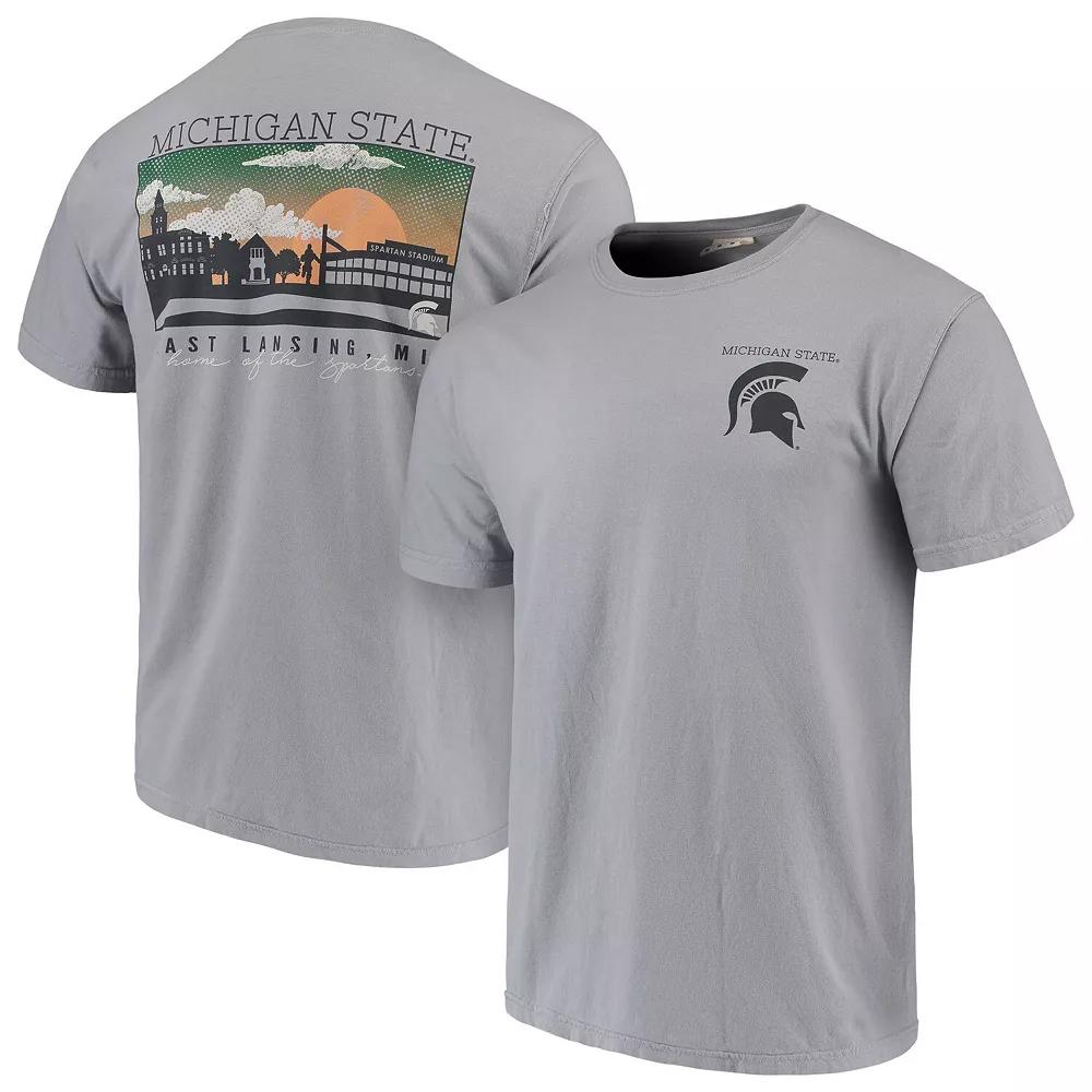 Men's Gray Michigan State Spartans Comfort Colors Campus Scenery T-Shirt, Size: 3XL, Grey Product Image