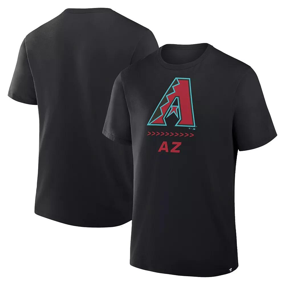 Men's Fanatics Black Arizona Diamondbacks Clubhouse Legacy Side Swipe T-Shirt,  Product Image