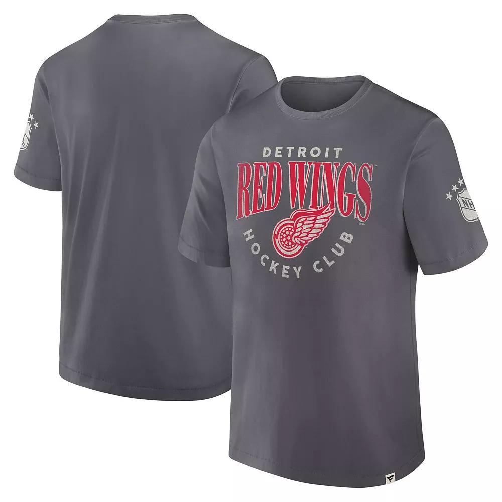 Men's Fanatics Gray Detroit Red Wings Decades Collection Made To Last T-Shirt,  Product Image