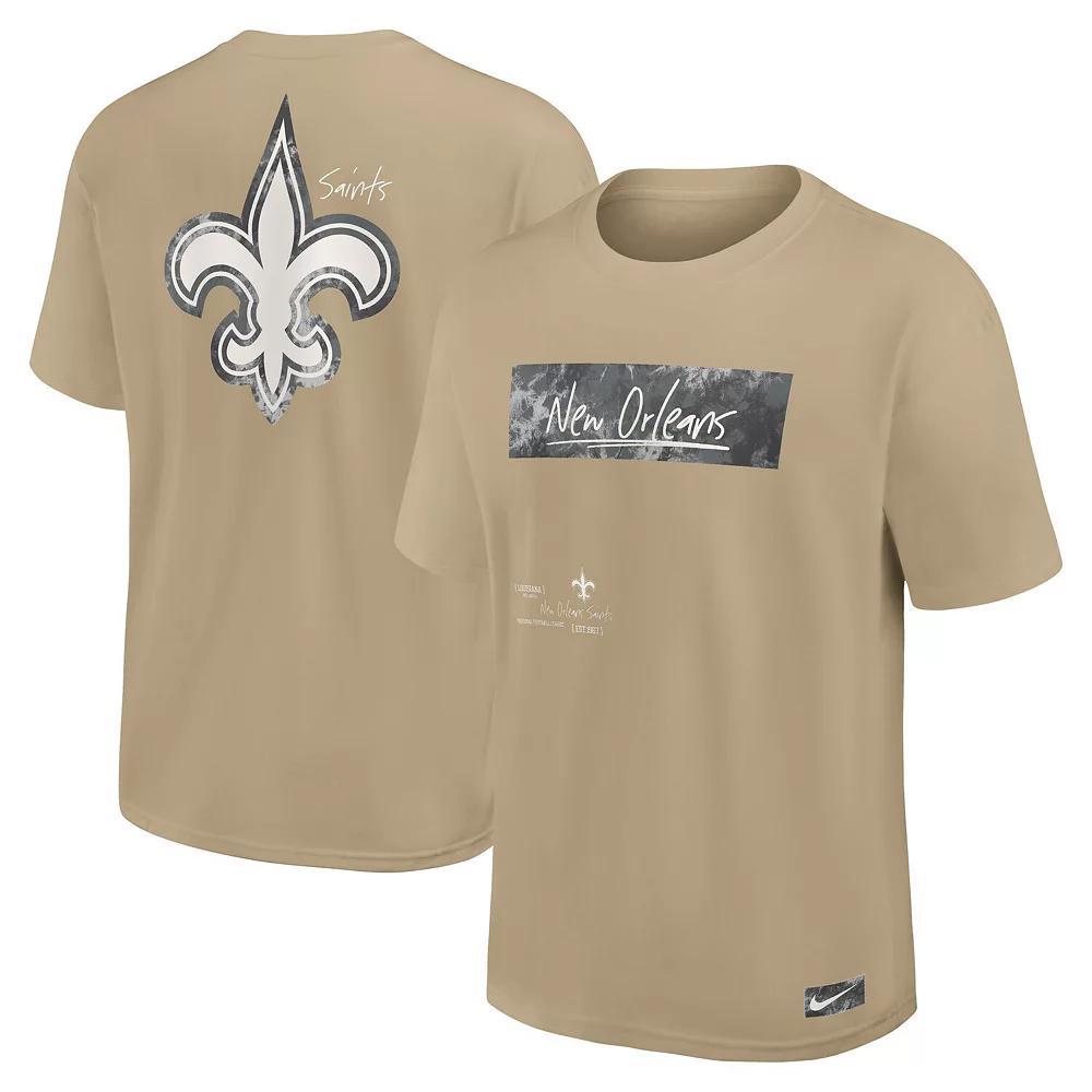 Men's Nike Tan New Orleans Saints Statement Max90 T-Shirt, Size: XXL, Team Product Image