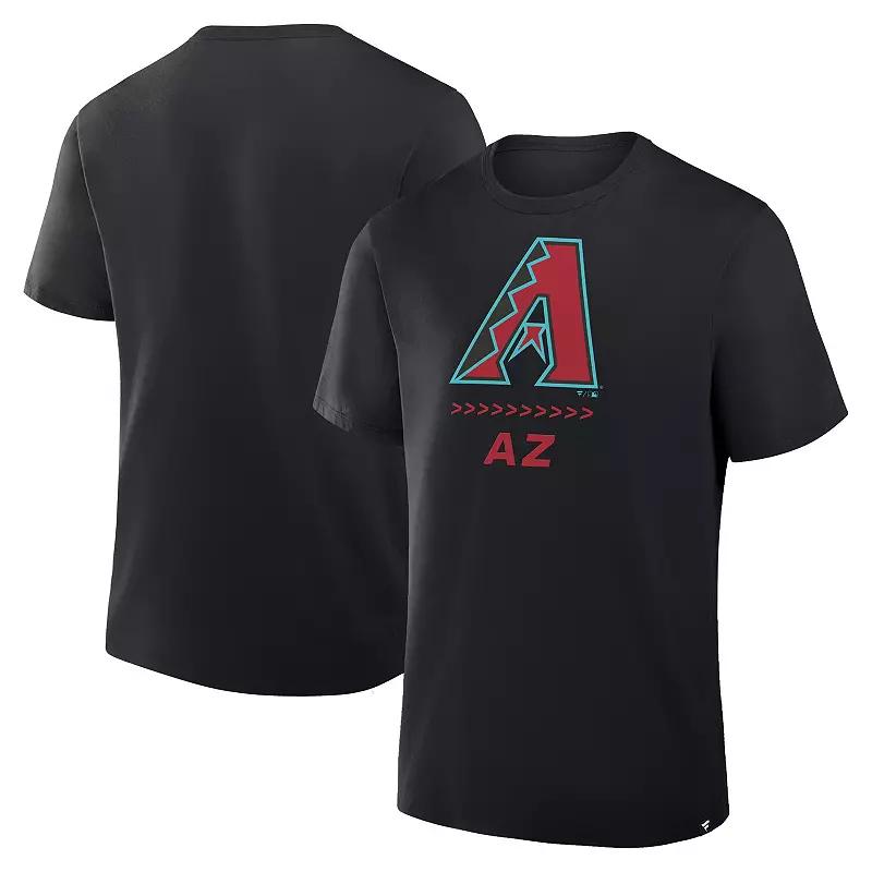 Men's Fanatics Black Arizona Diamondbacks Clubhouse Legacy Side Swipe T-Shirt,  Product Image