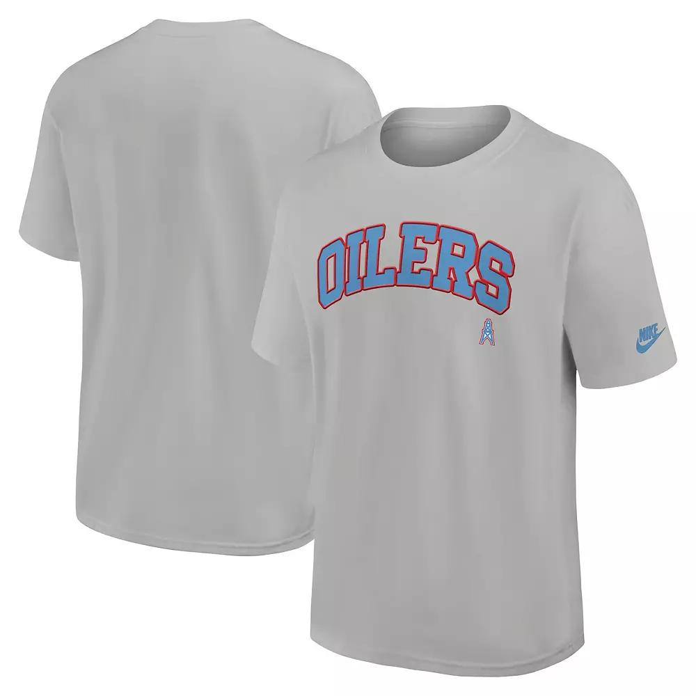 Men's Nike Gray Houston Oilers Rewind Statement Max90 T-Shirt,  Product Image