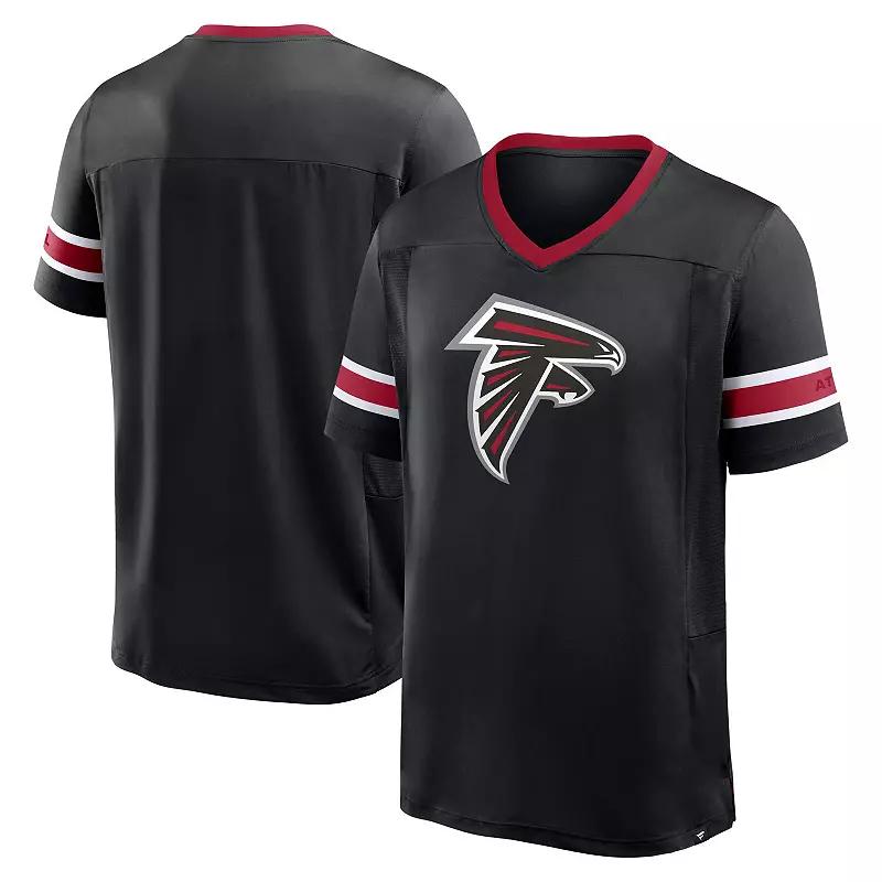 Men's Fanatics Black Atlanta Falcons Hometown Premium Hashmark V-Neck T-Shirt,  Product Image