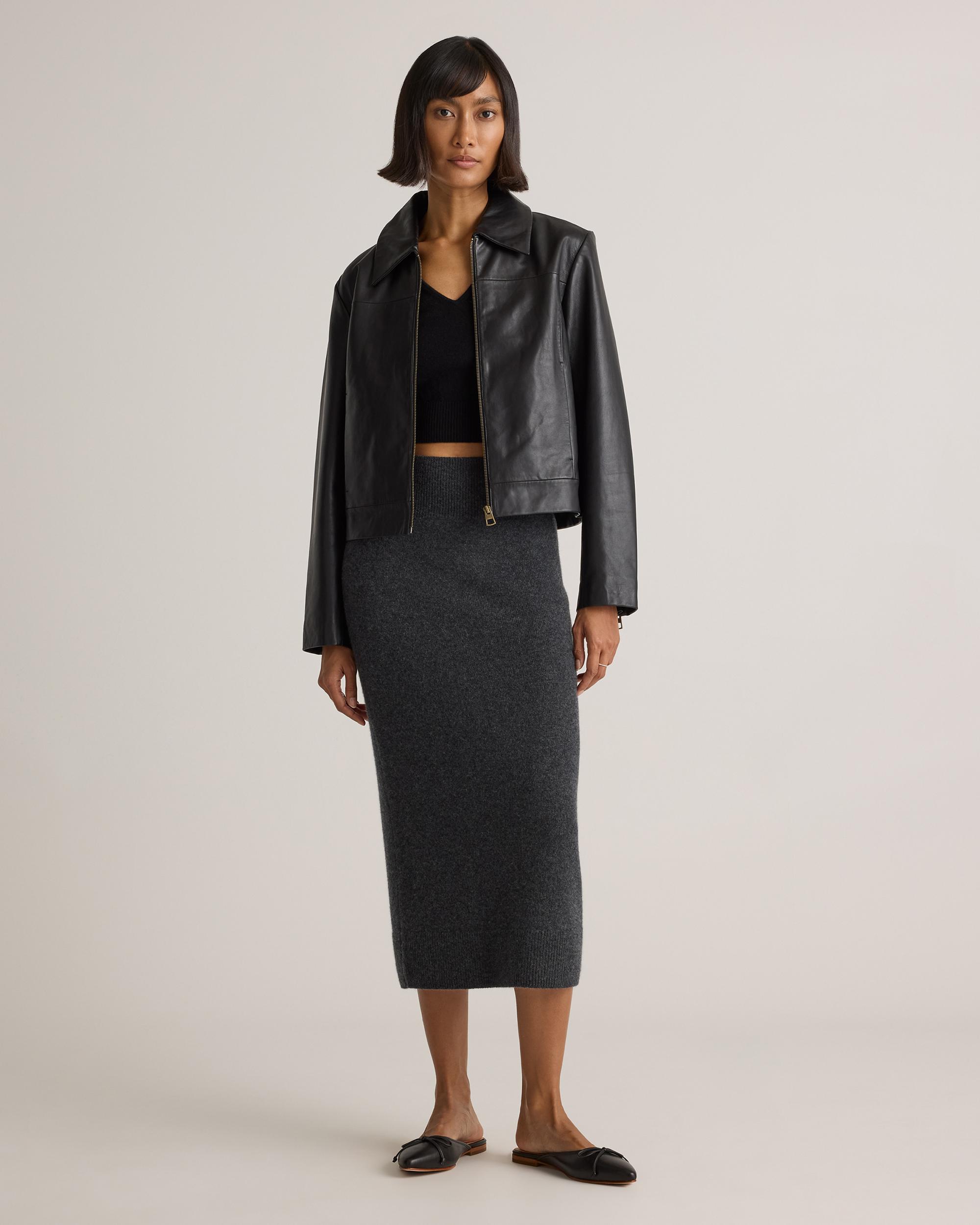 Quince | Women's Mongolian Cashmere Fitted Midi Skirt Product Image