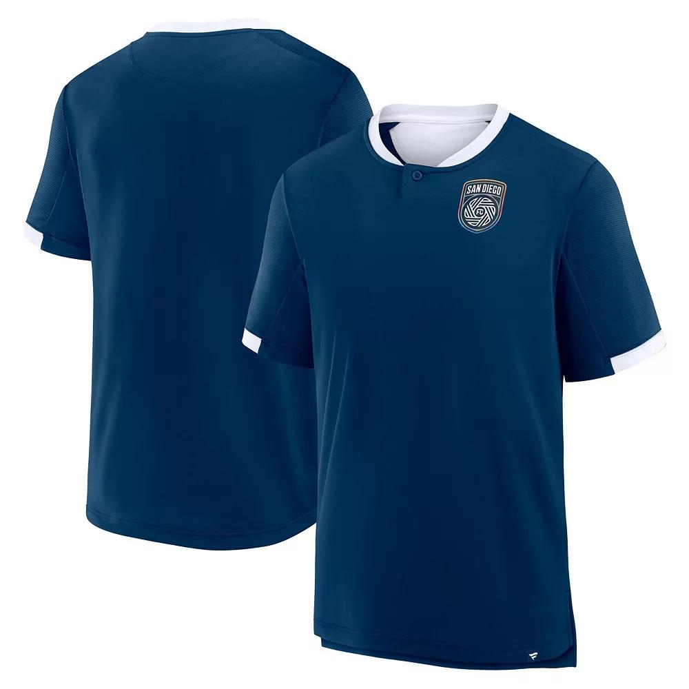 Men's Fanatics Navy San Diego FC Stoppage Time Striker T-Shirt, Size: 3XL, Sdf Blue Product Image