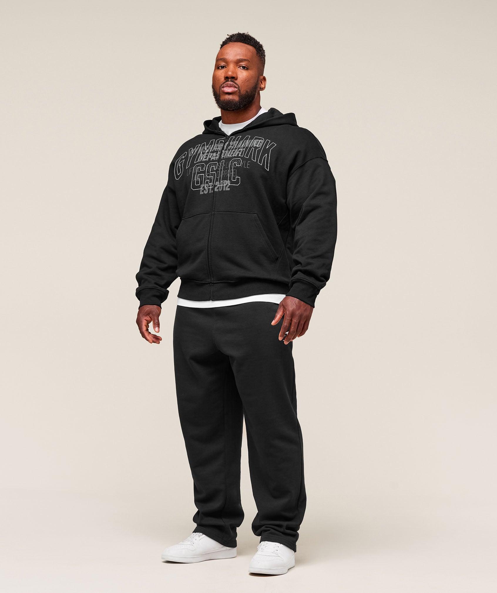 Gymshark Authentic Apparel Zip Up Hoodie - Black Male Product Image