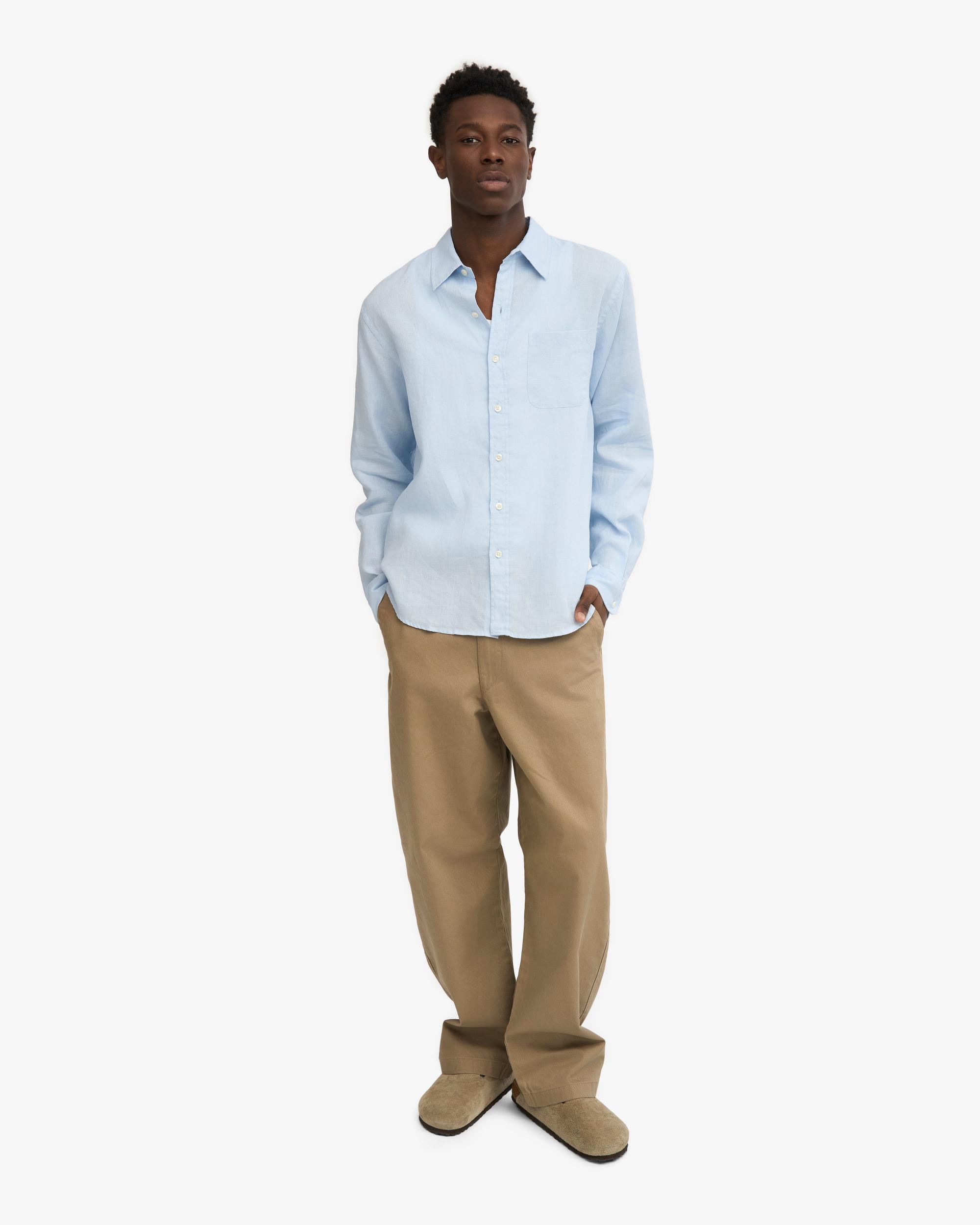 Linen Shirt - Polar Blue Product Image