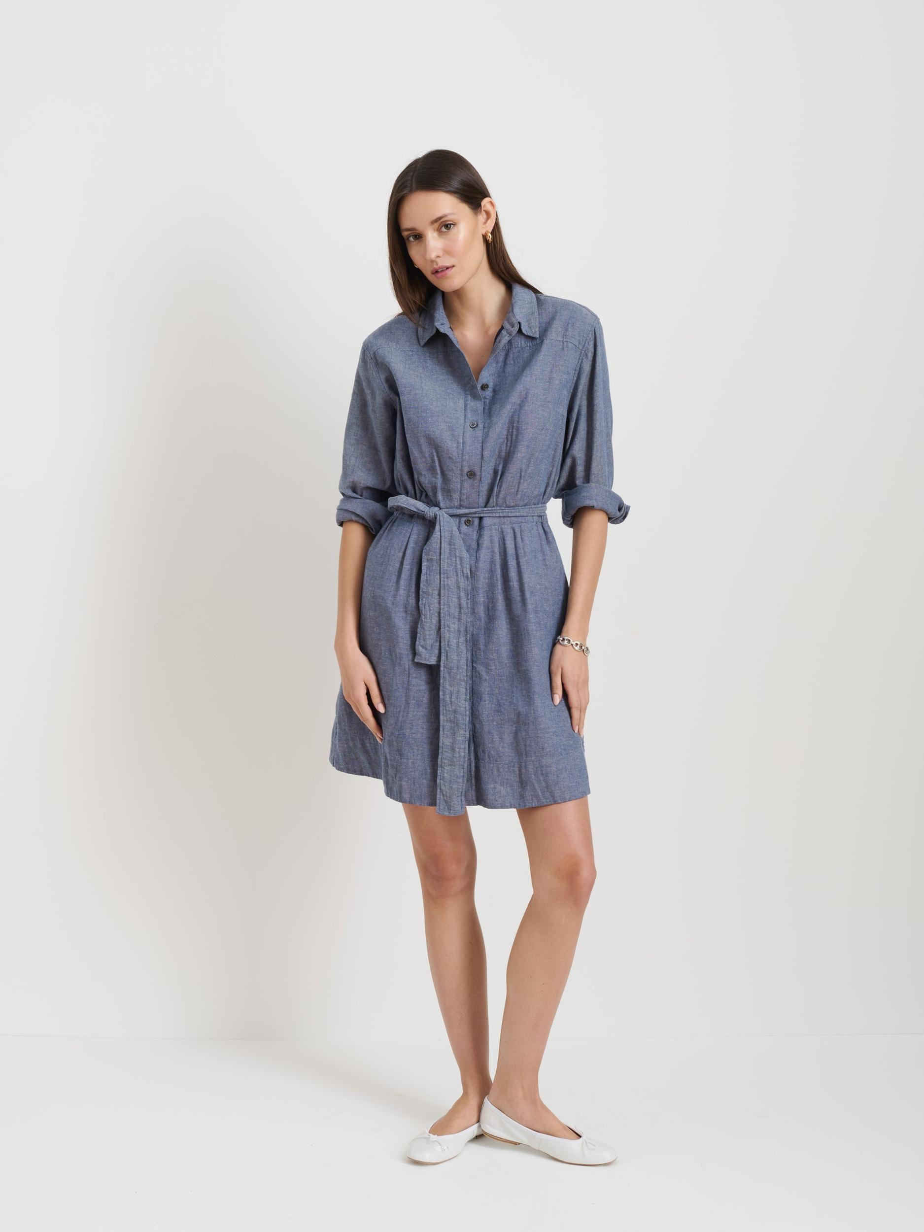 Naomi Shirtdress In Cotton Linen Product Image