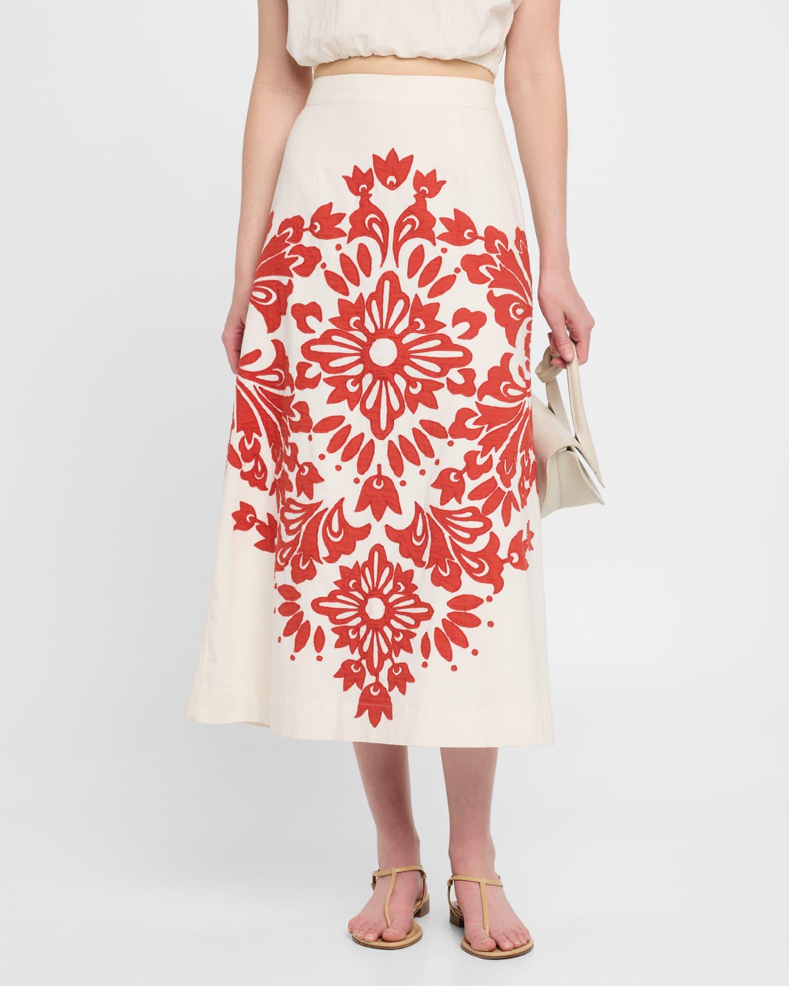 Liliana Appliqué Midi Skirt Product Image