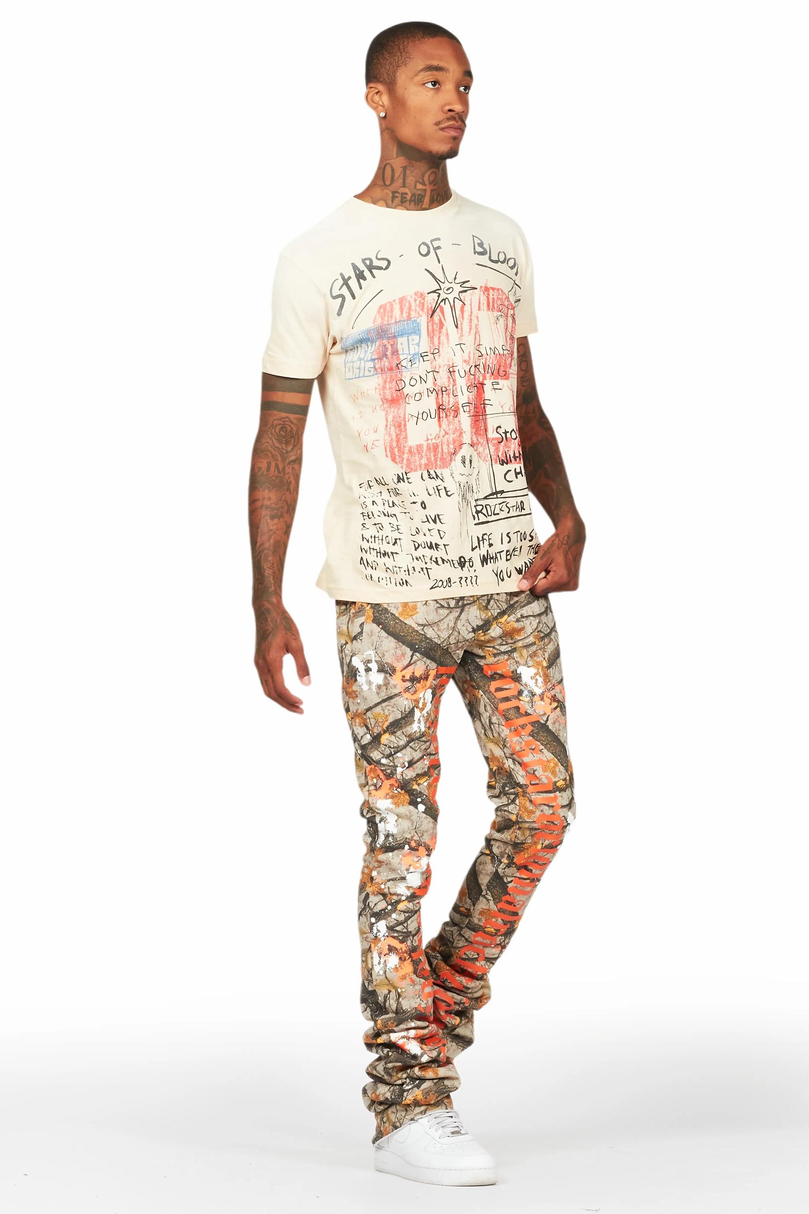 Adwin Painter Tree Camo Super Stacked Flare Pants Male Product Image