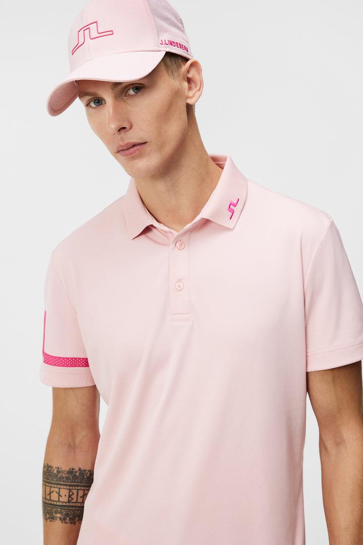 J Lindeberg Bridge Regular Fit Polo in Powder Pink Product Image