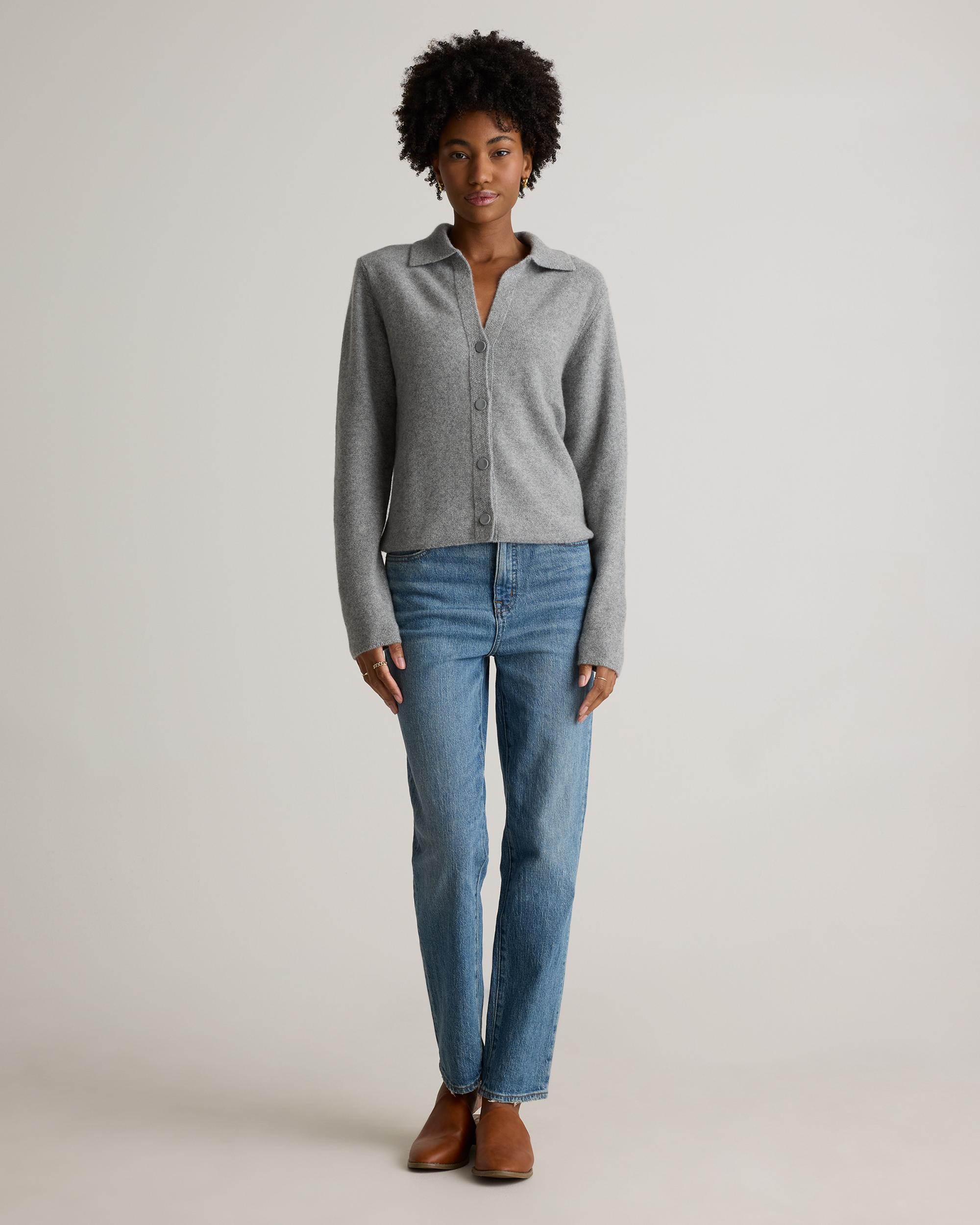 Quince | Women's Mongolian Cashmere Collared Cardigan Sweater Size XS Product Image