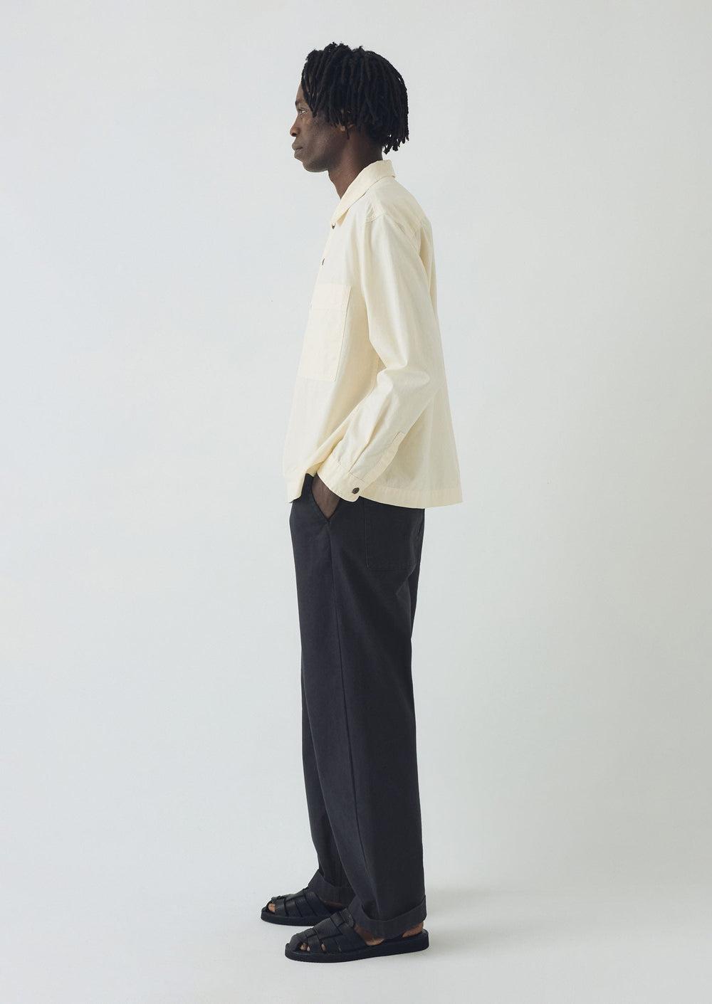 Garment Dyed Oxford Shirt | Ecru Product Image