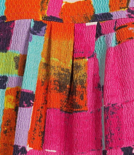 Calessa Textured Crinkle Long Sleeve Button Front Tunic Product Image