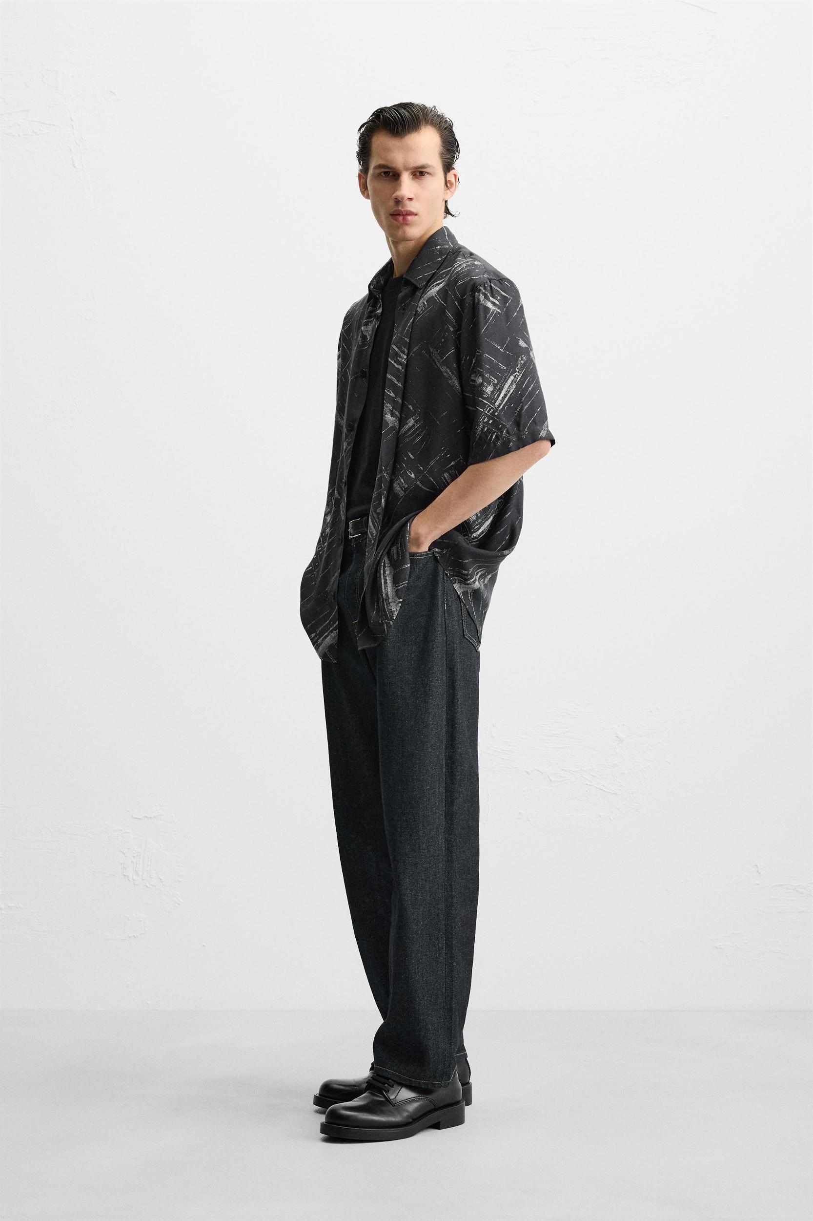 RELAXED FIT SATIN SHIRT Product Image