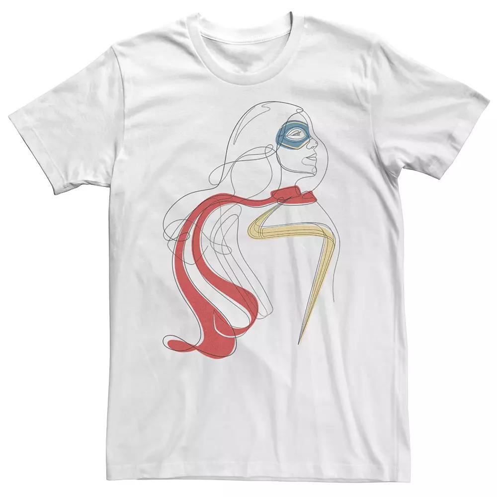 Big & Tall Marvel Ms Marve Line Sketch Tee, Men's,  Product Image