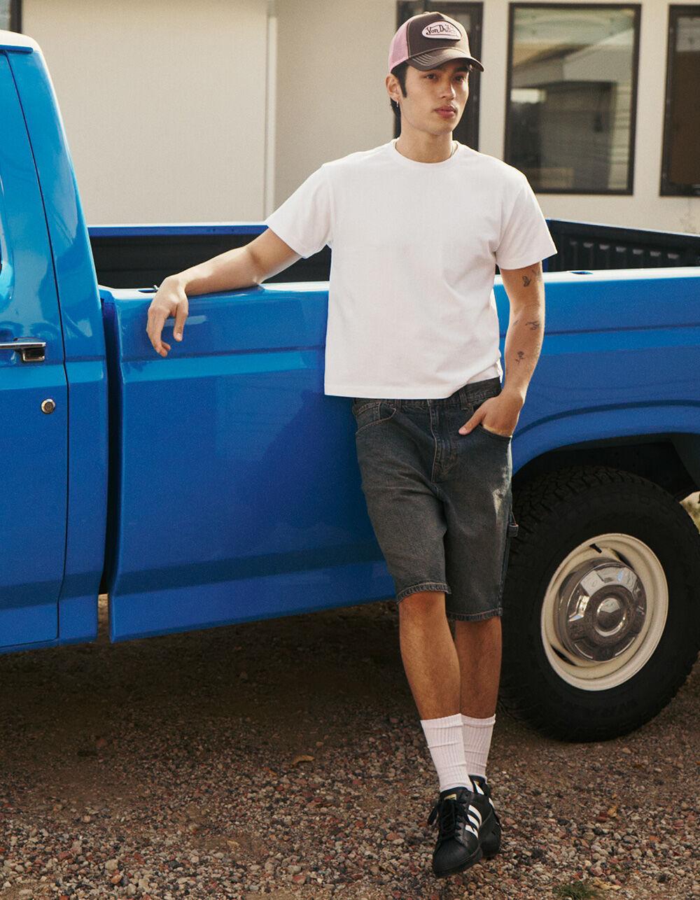 RSQ Mens Loose Denim Carpenter Shorts - INK Product Image