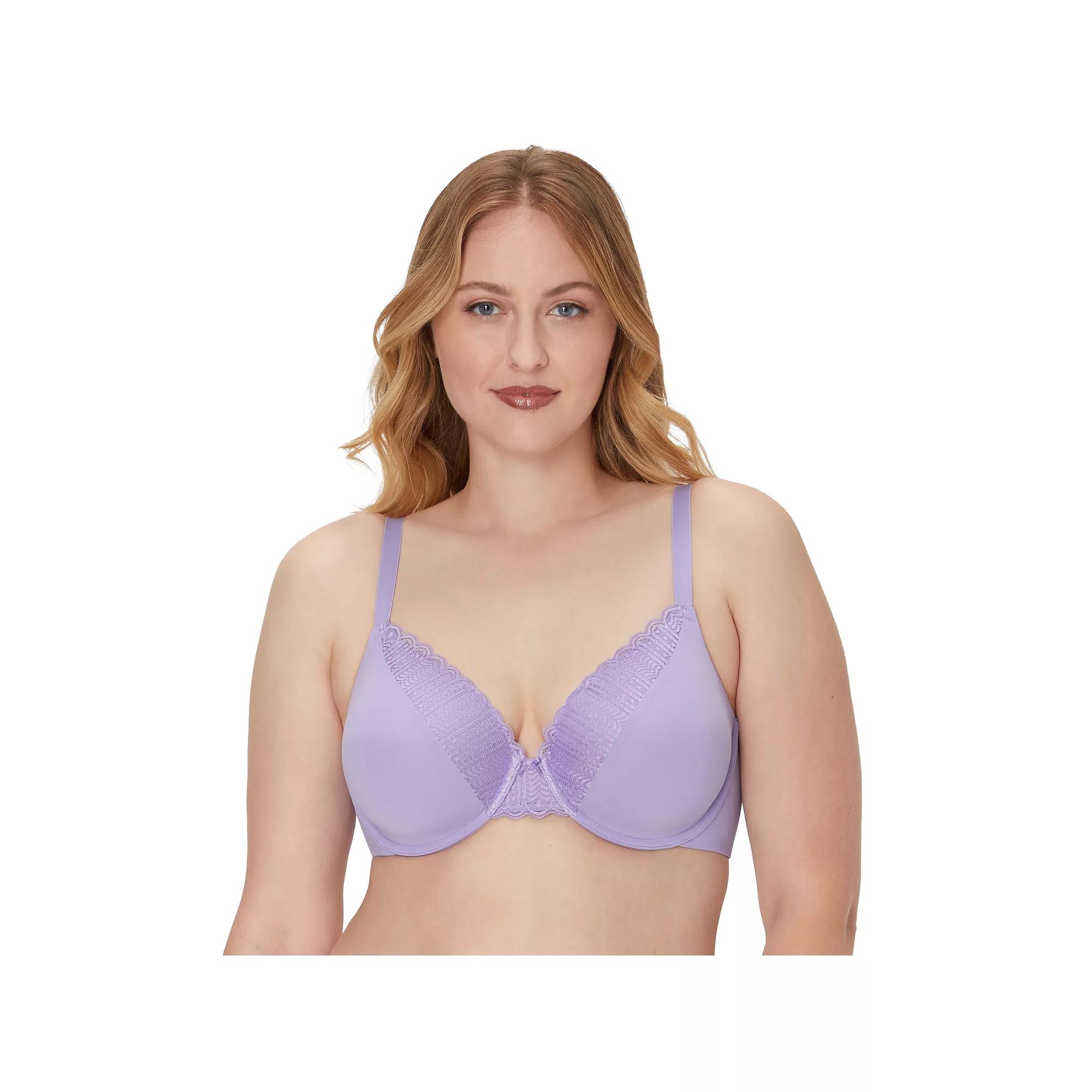 Maidenform Comfort Devotion Full Coverage Lace Trim Bra 9404, Women's, Size: 40 C, Salty Purple Product Image