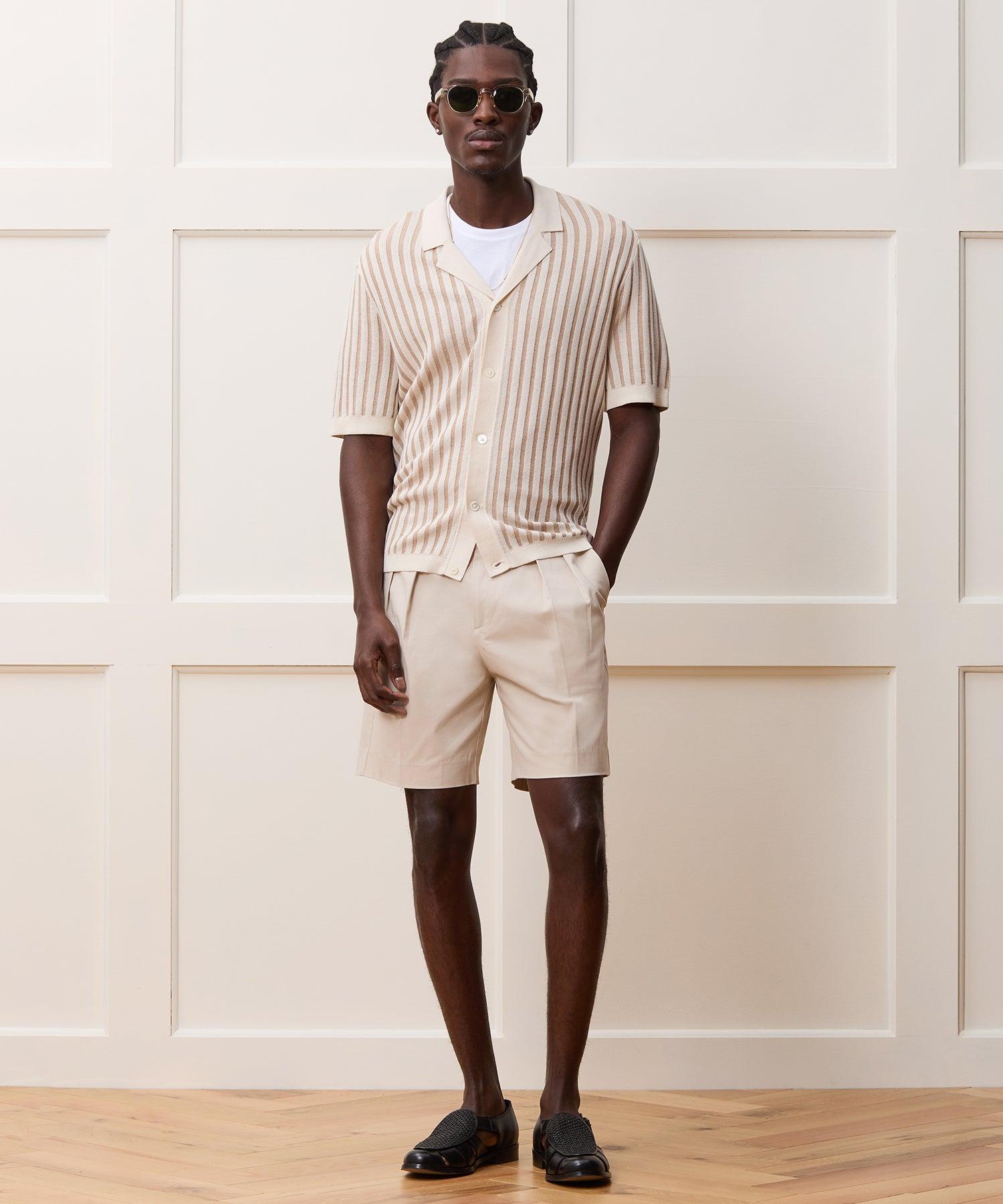 Cropped Silk-Cotton Bungalow Sweater Polo Product Image