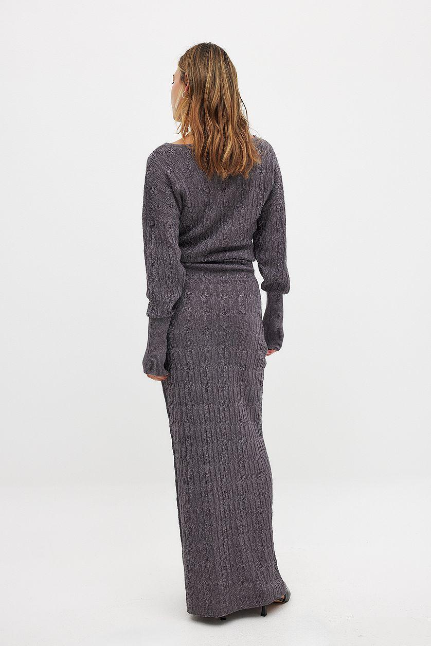 Glitter Knitted Maxi Dress Product Image