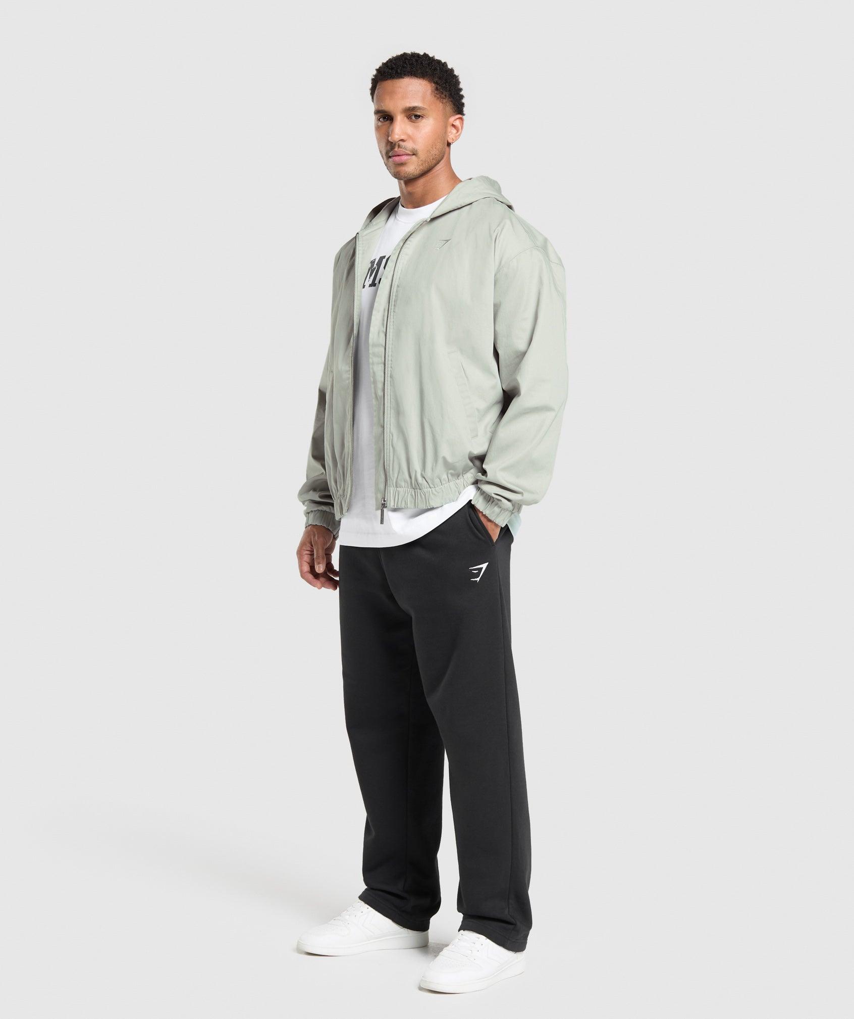 Gymshark Oversized Hooded Jacket - Stone Grey Male Product Image