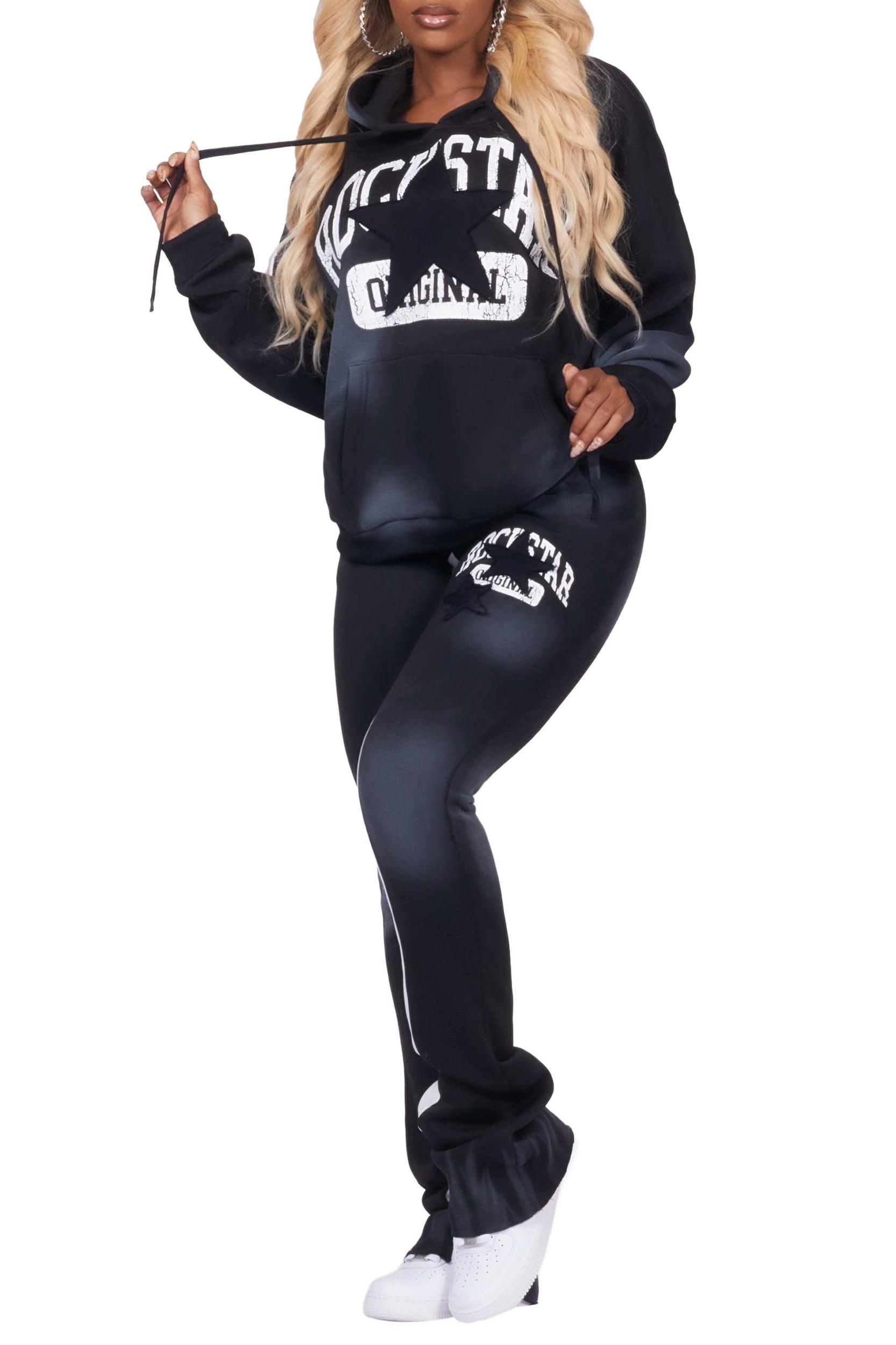 Donique Black Super Stacked Trackset Female Product Image