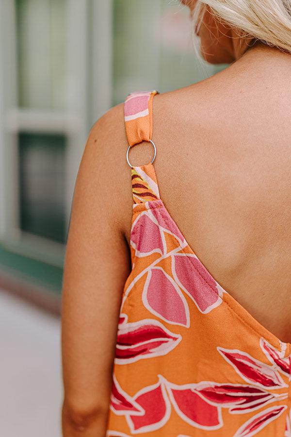 Blossom Bliss Mini Dress In Orange Product Image