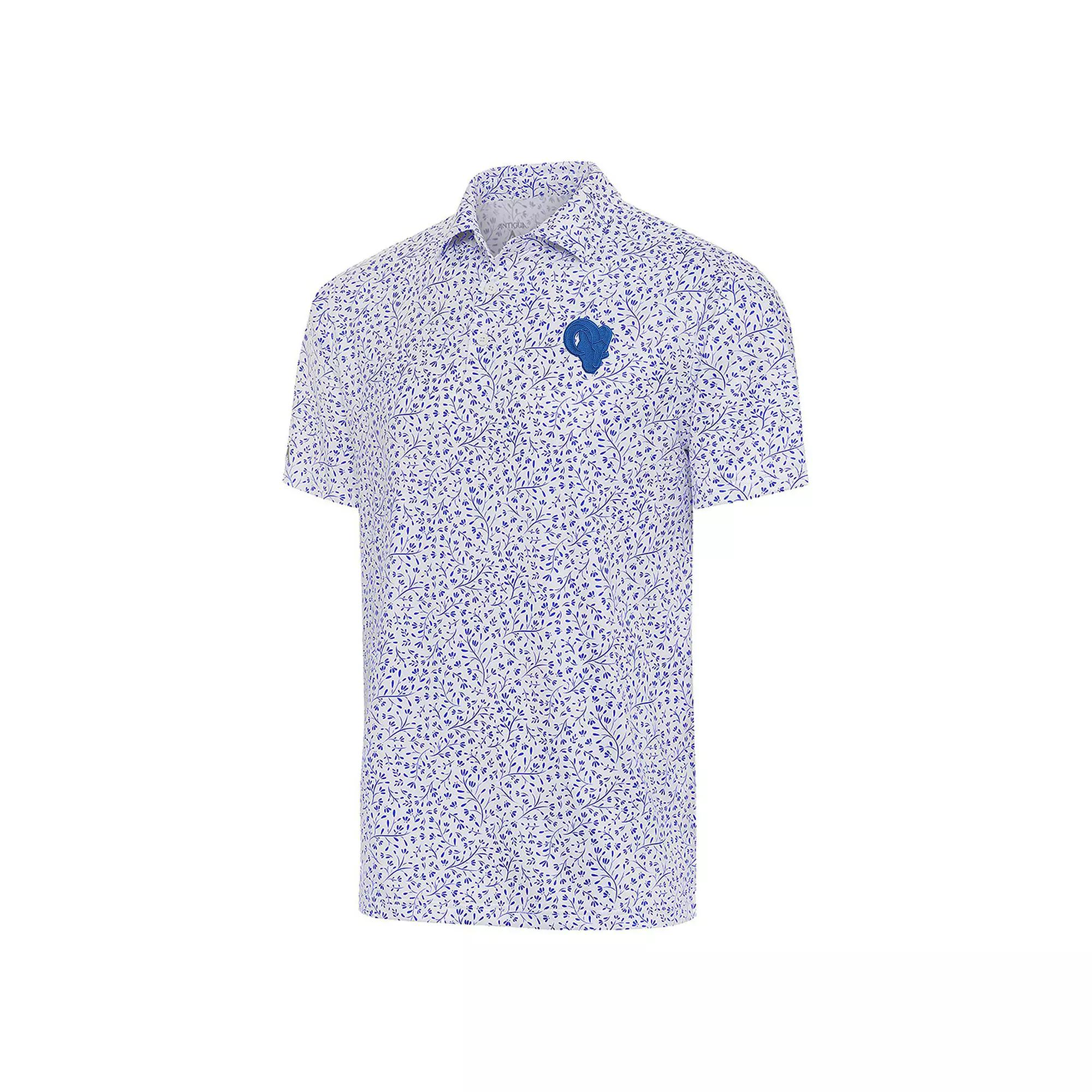 Men's Antigua White Los Angeles Rams Motion Polo,  Product Image