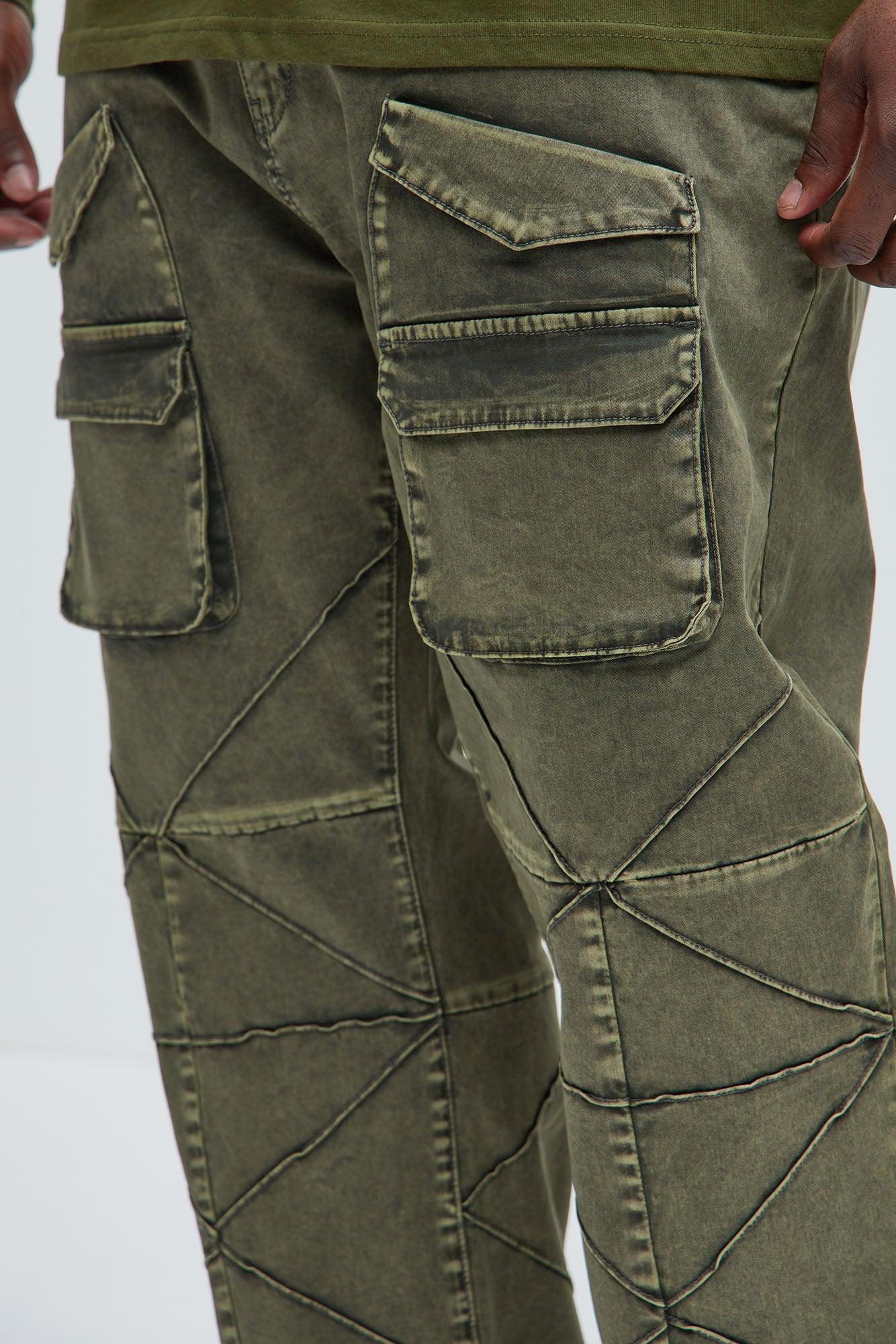 Go Time Straight Cargo Jeans - Olive Product Image