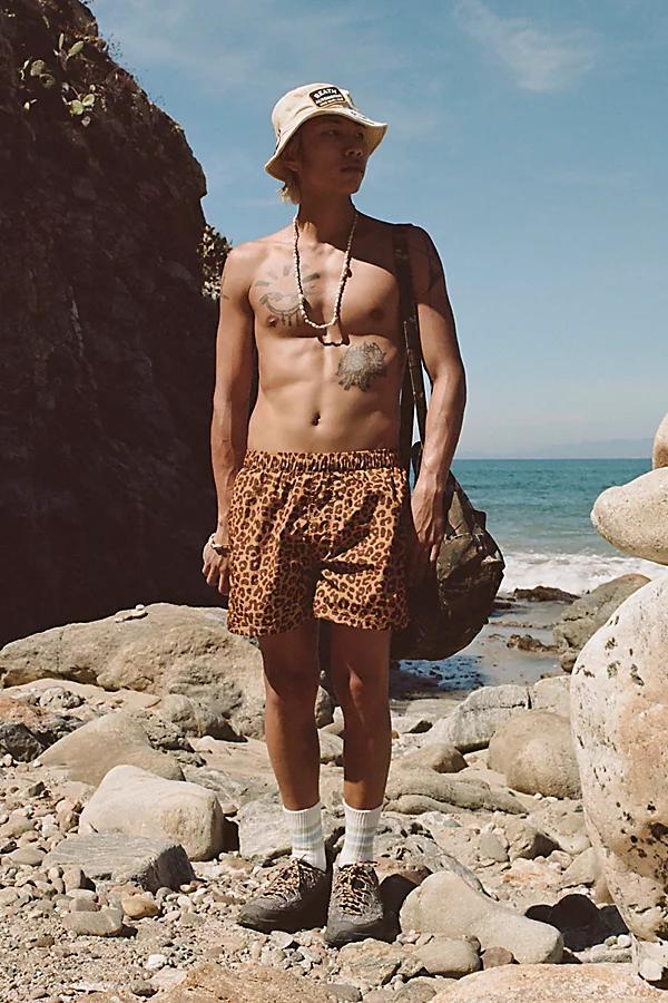Urban Outfitters UO Twisted Leopard 3 Swim Short Mens at Urban Outfitters Product Image