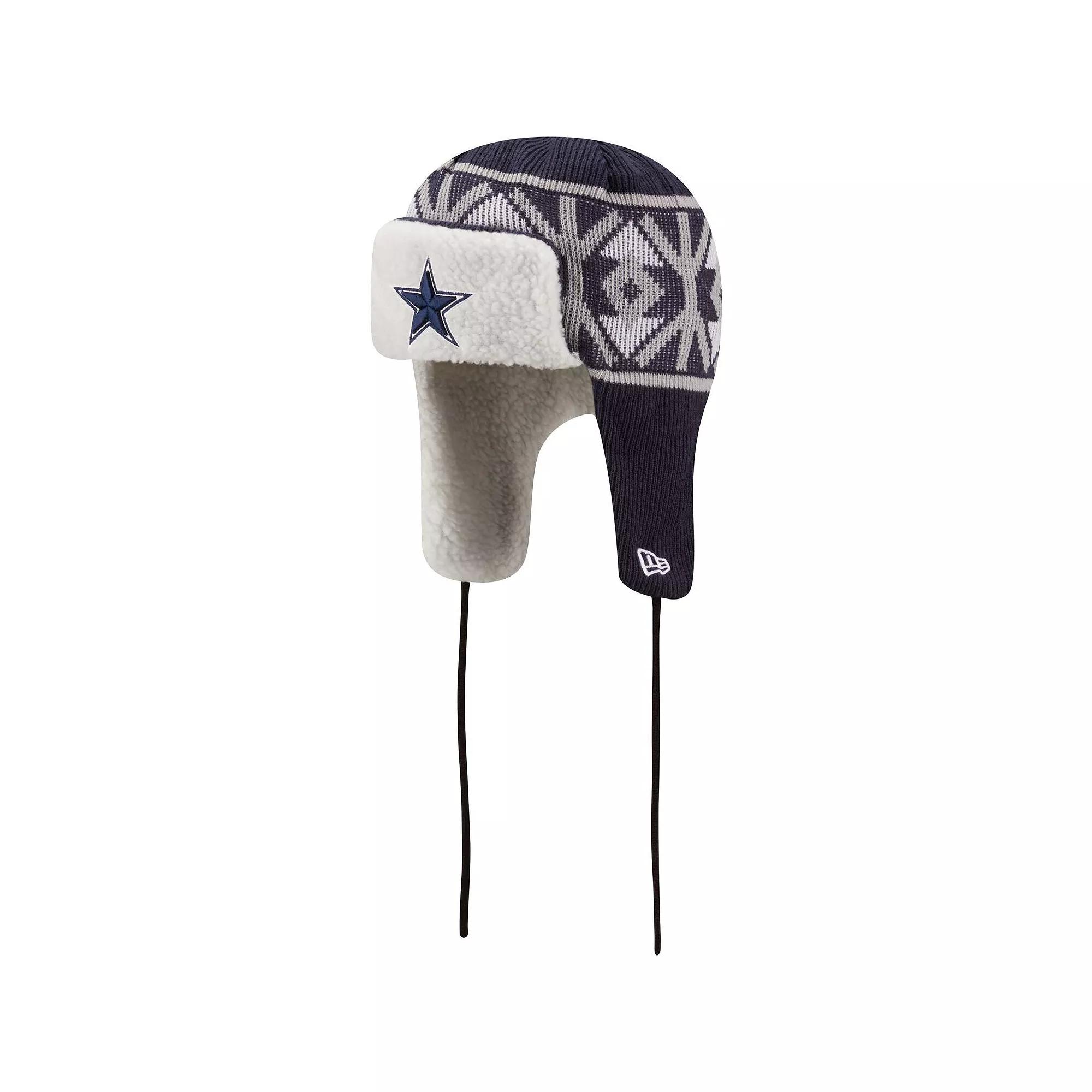 Men's New Era  Navy Dallas Cowboys  Knit Trapper Hat, Blue Product Image