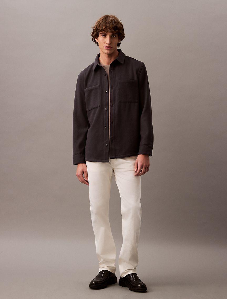 Wool Blend Pocket Shirt Jacket Product Image
