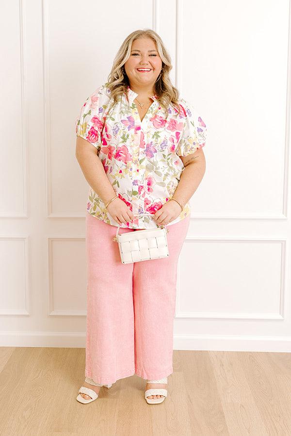 Gleaming Smile Floral Top Curves Product Image