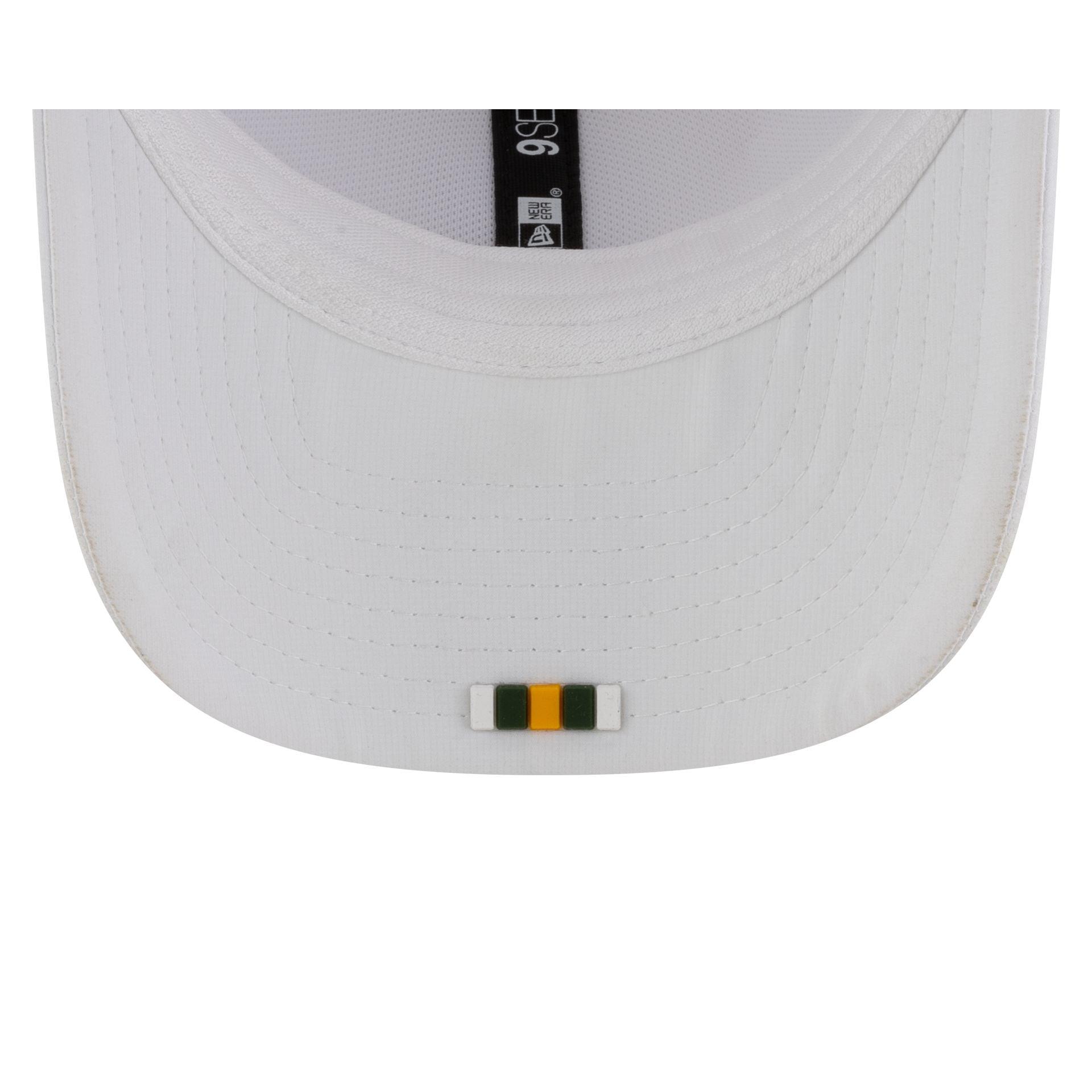 Green Bay Packers 2025 Sideline Hot Weather White 9SEVENTY Trucker Hat Male Product Image