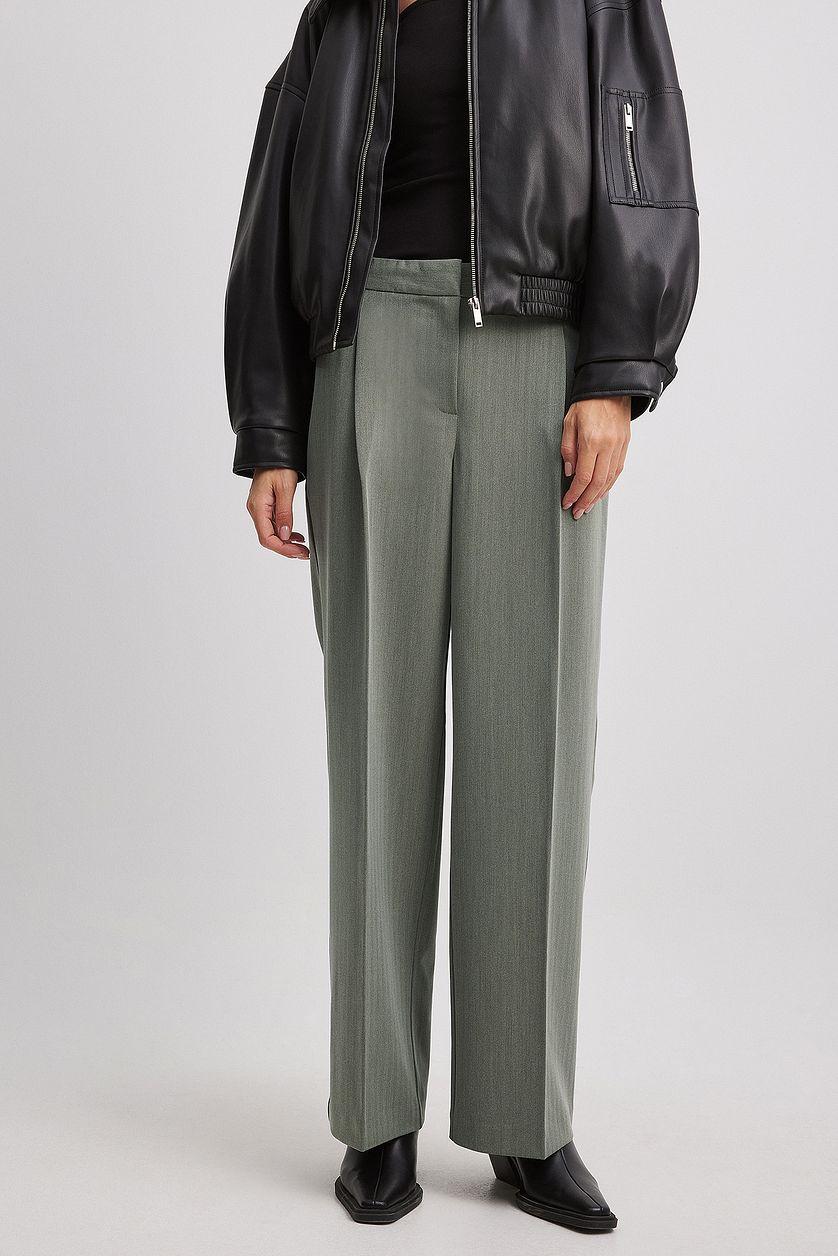 Wide Low Waist Suit Pants Product Image
